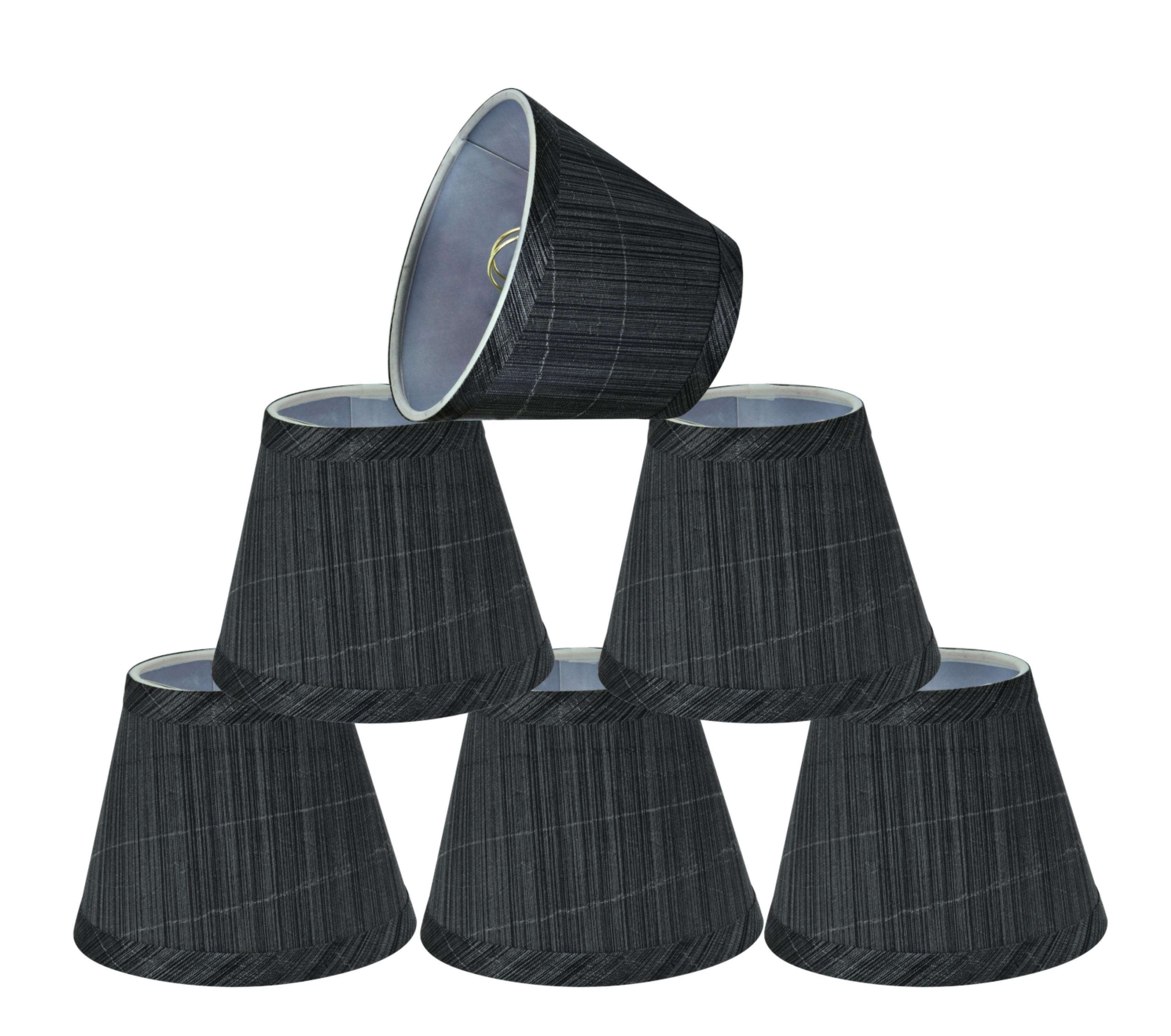 Aspen Creative Corporation 4'' H Synthetic Fabric Empire Lamp Shade (Set of 6)