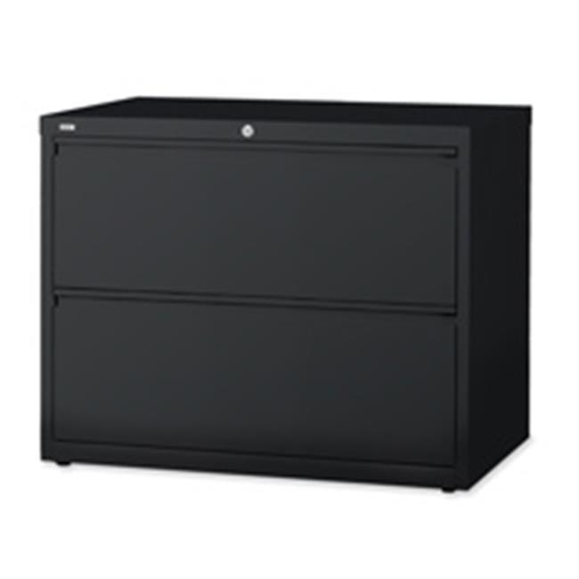 36'' Black Metal 2-Drawer Lockable Lateral File Cabinet