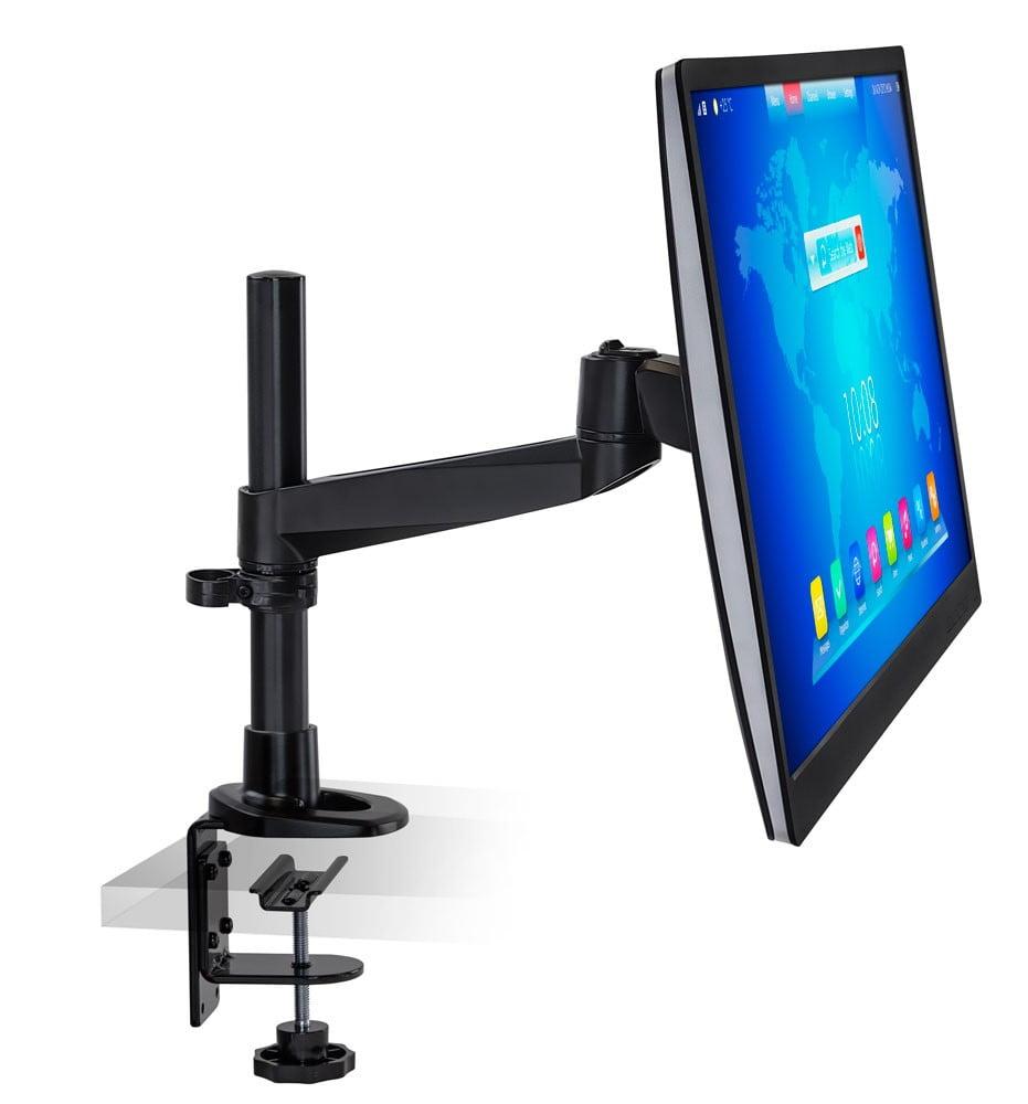 Mount-It! Full Motion Adjustable Single Computer Monitor Desk Clamp Mount Up to 32" Black