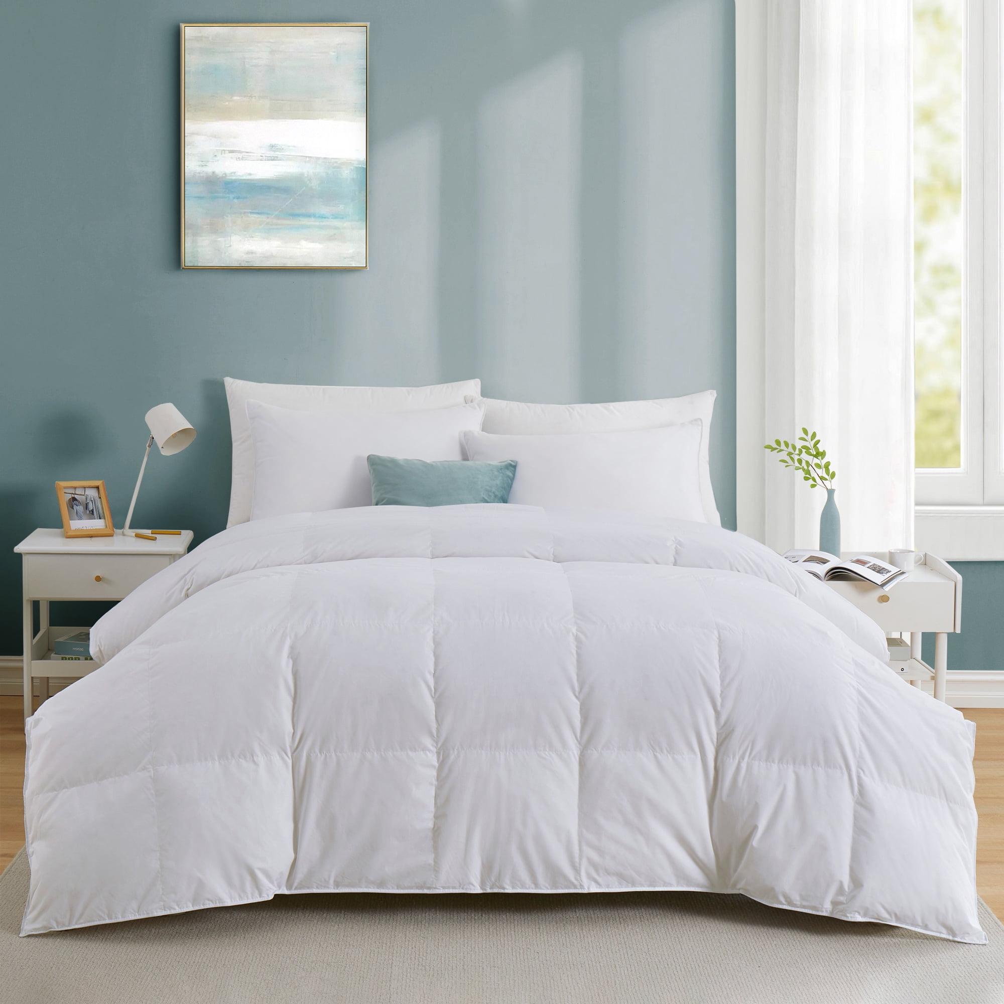 King Lightweight White Cotton Down Comforter