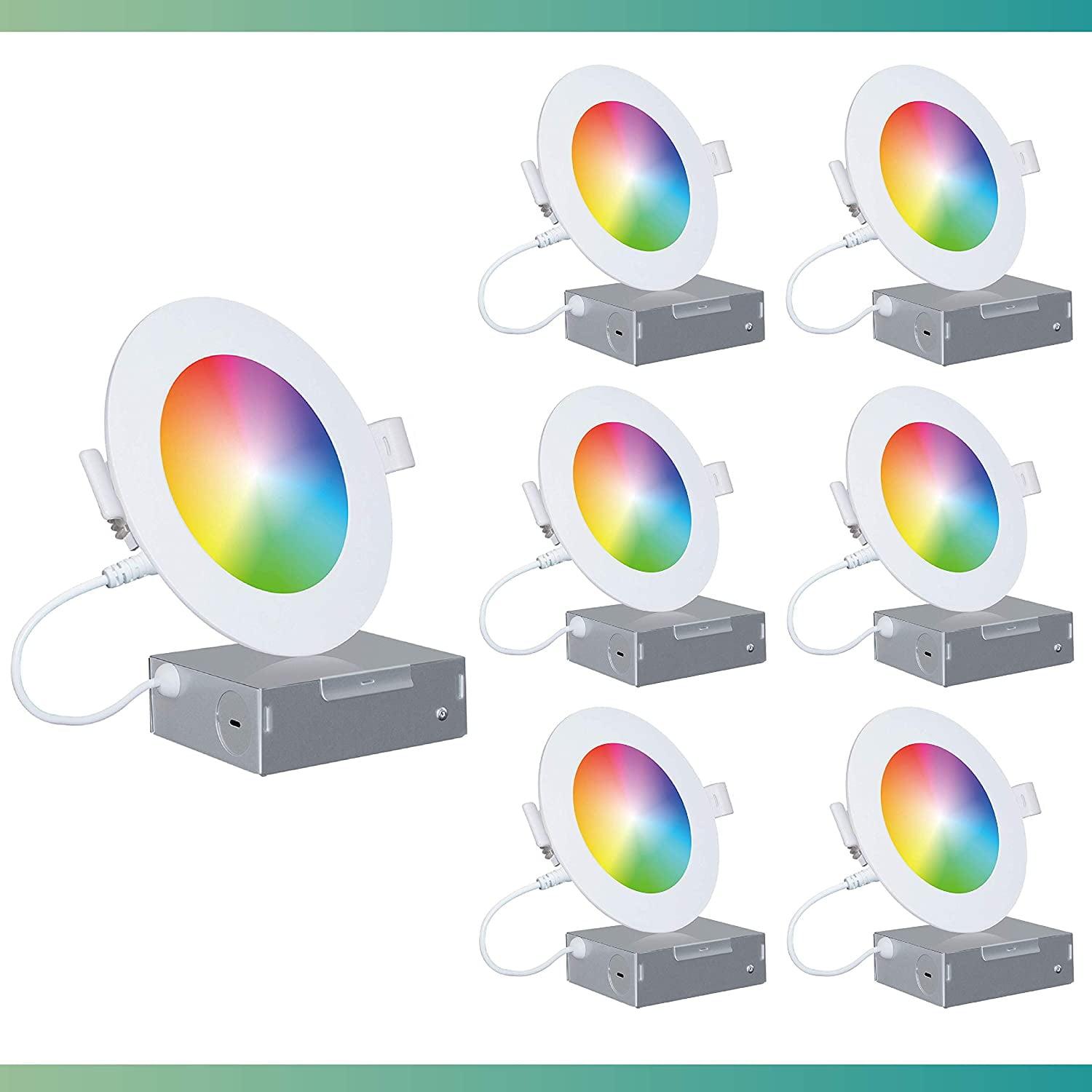 6.3'' Tunable Color Temperature Dimmable Air-Tight IC Rated LED Canless Recessed Lighting Kit