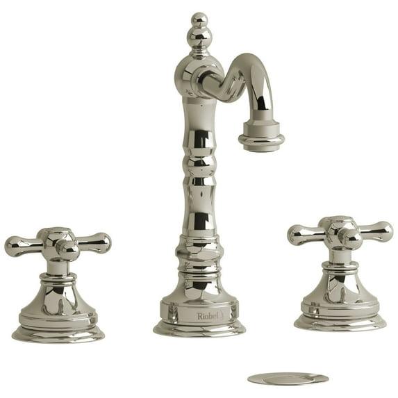 Riobel RT08+PN Retro™ Widespread Lavatory Faucet with Drain Assembly