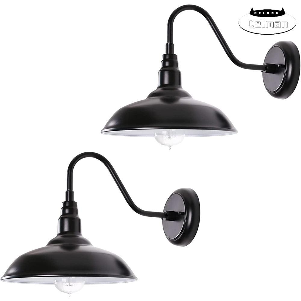 Outdoor Barn Light with Wall Mount 2 Pack