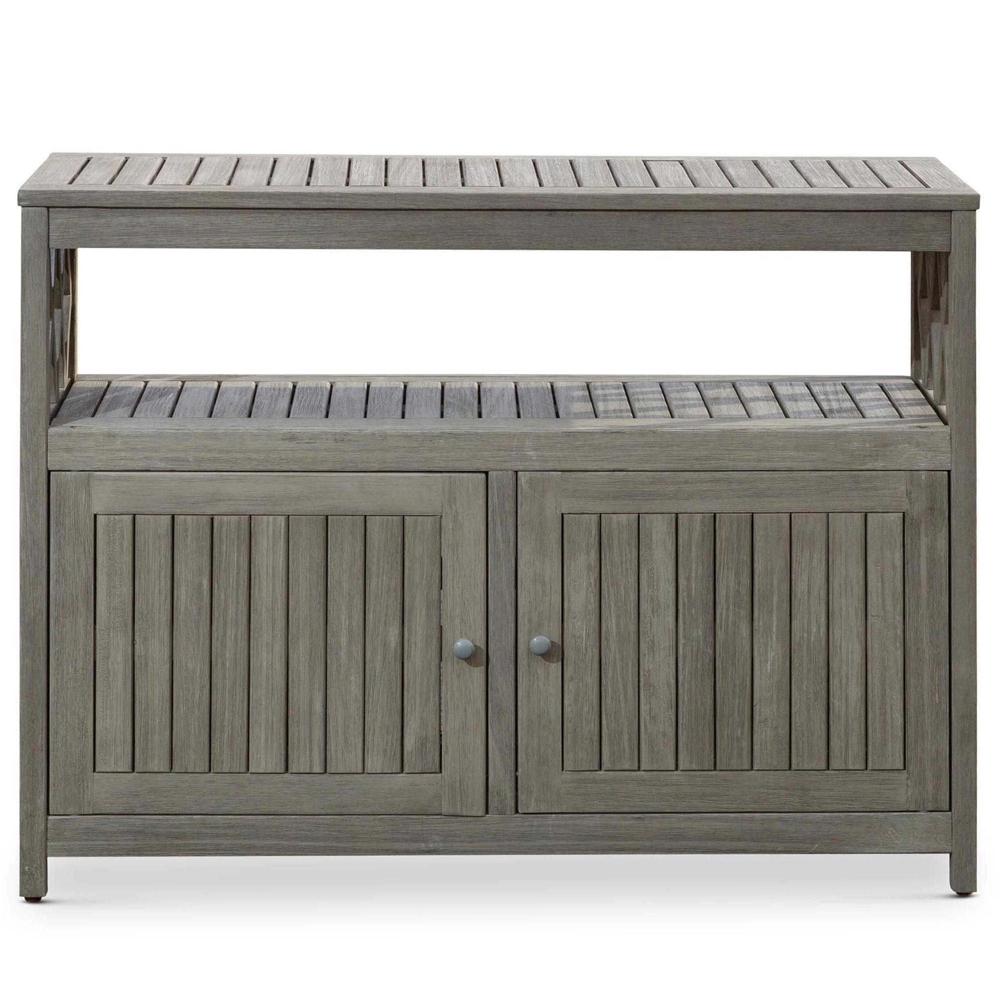 Eucalyptus Driftwood Grey Modern Sideboard with 2 Doors