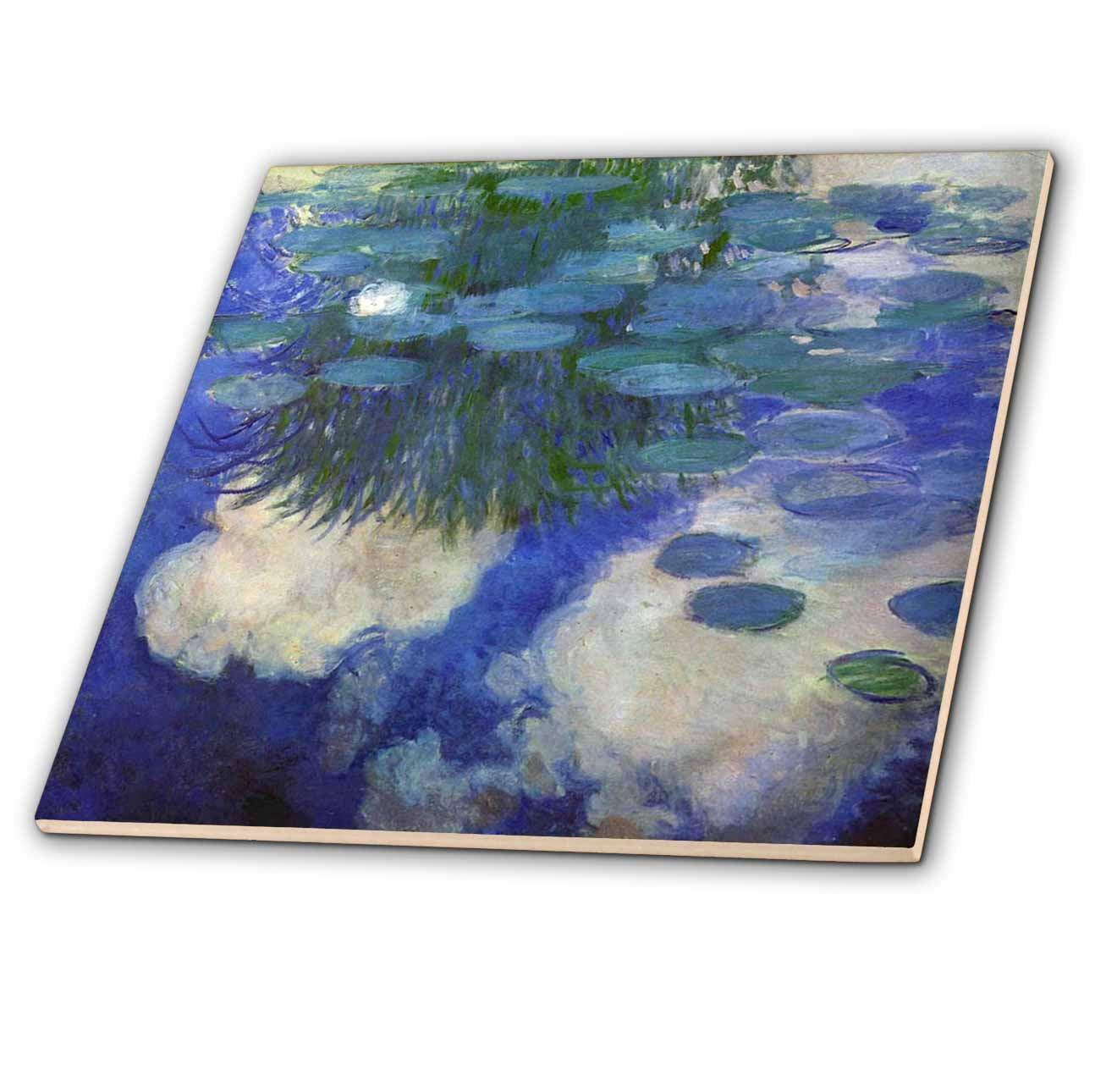 Monet Water Lilies Lilac Ceramic Tile with Gloss Finish, 6-Inch