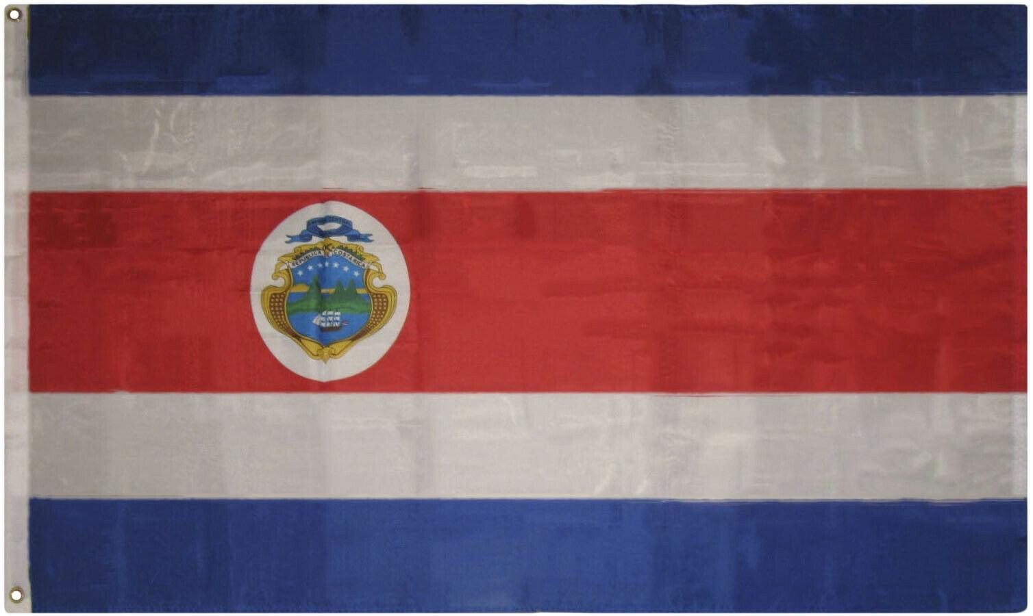 Costa Rica 3x5 ft Durable Polyester Flag with Brass Grommets