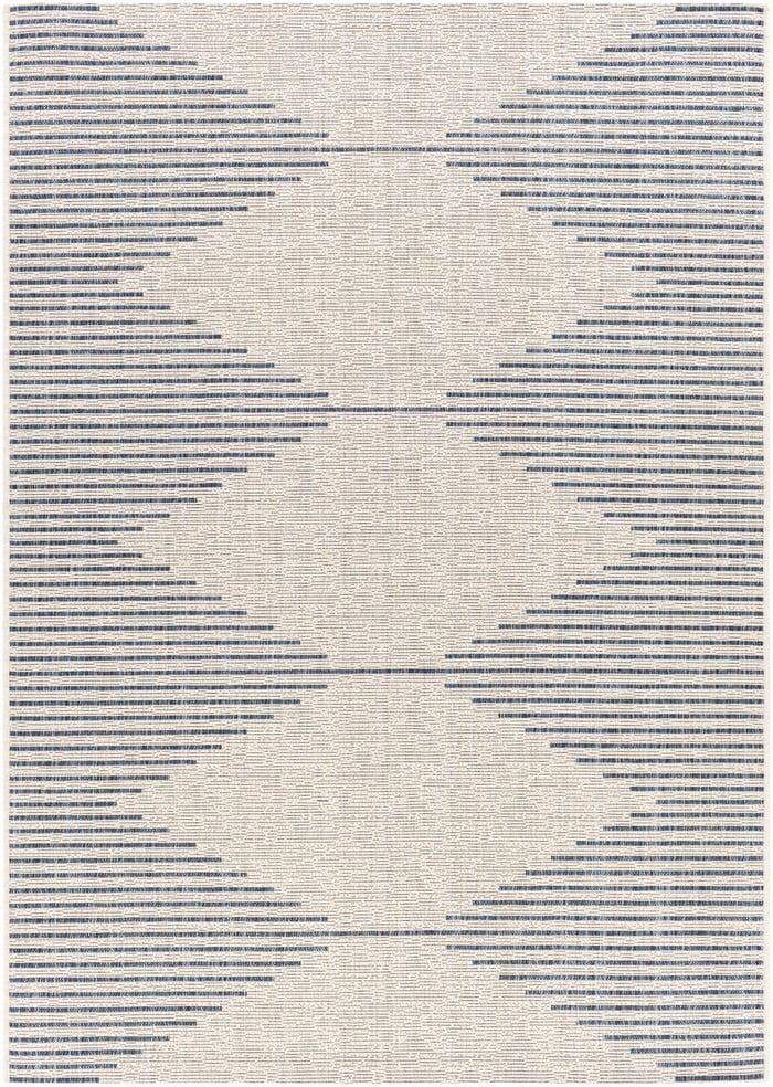 Eagean EAG-2349 7'10" Square Rug in Bright Blue/Navy/Pale Blue/White