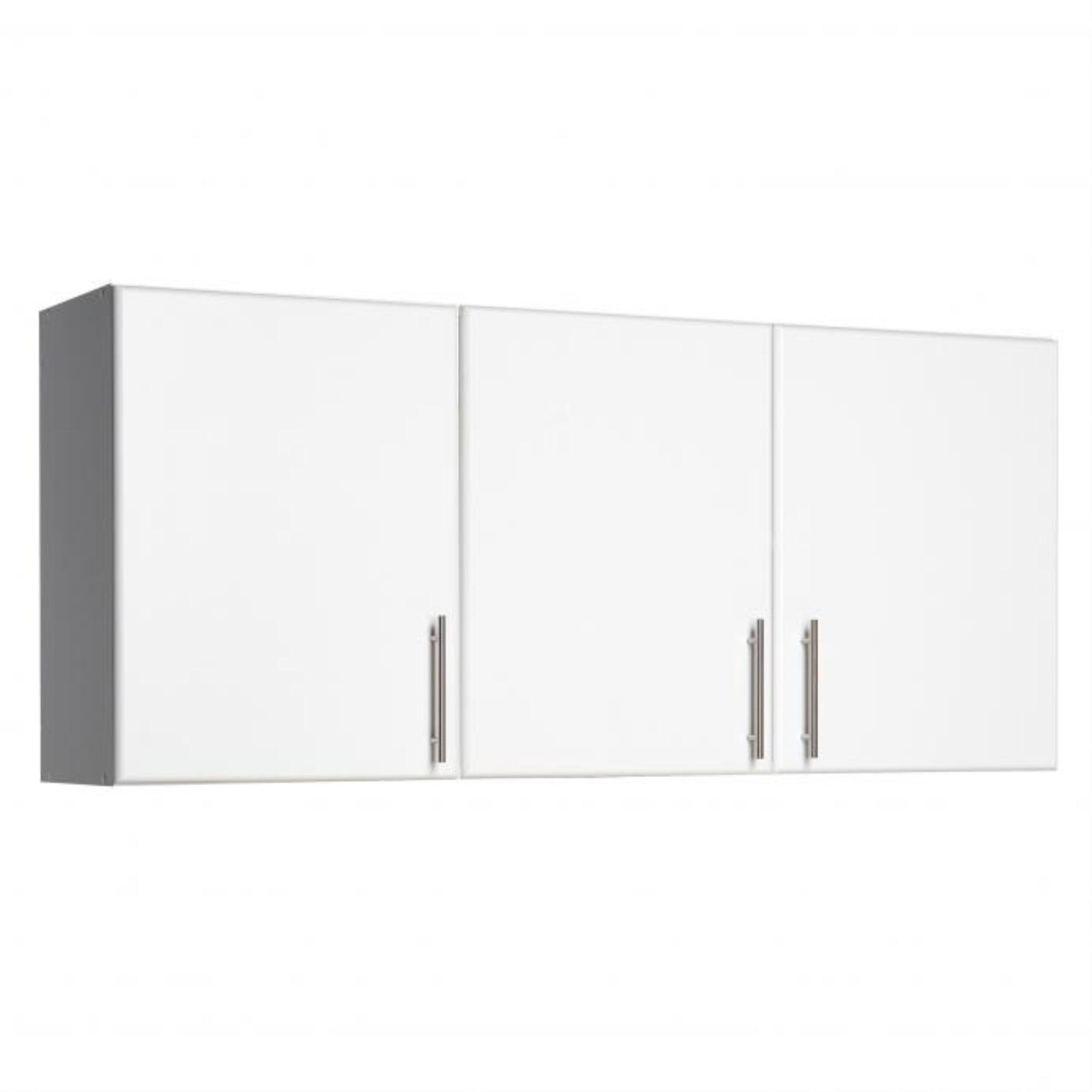 Elite 59'' White 3-Door Adjustable Shelf Bathroom Wall Cabinet