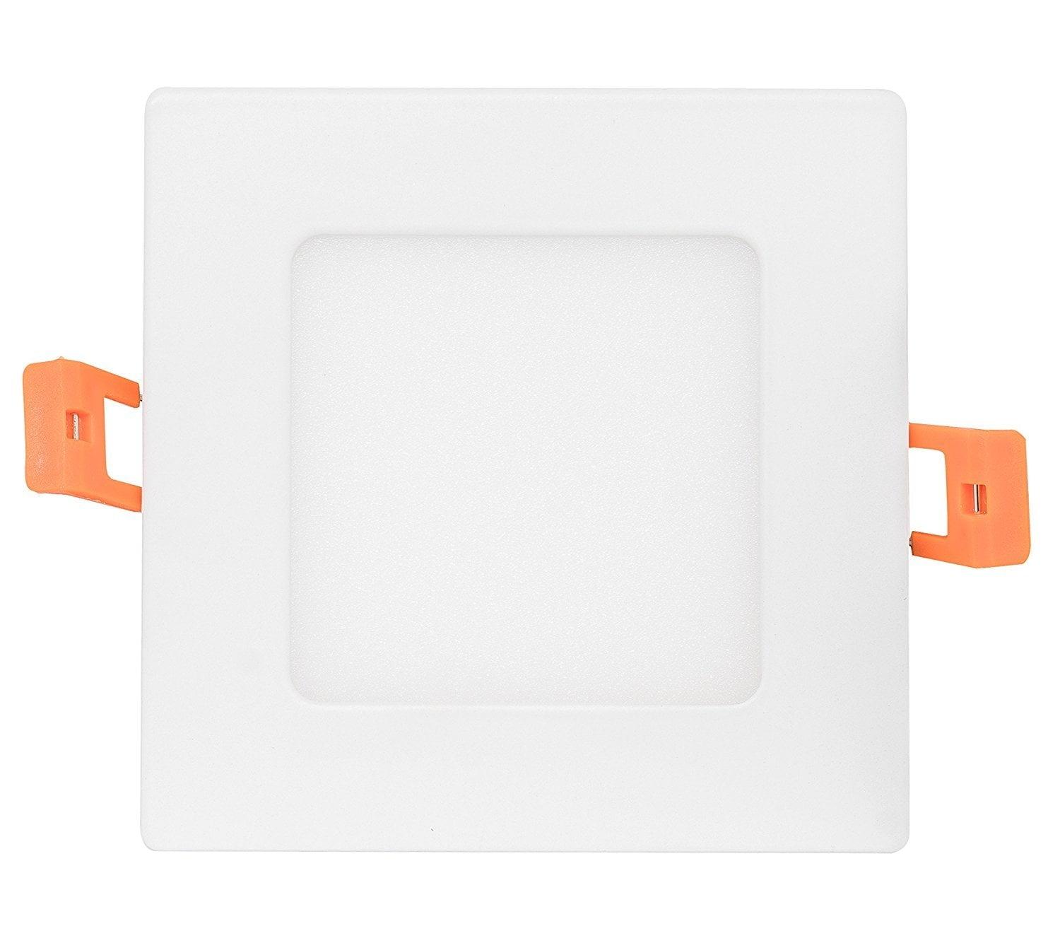 Ultra Slim 6-Inch Square White Aluminum LED Recessed Light