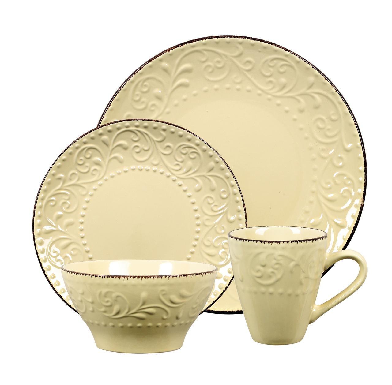 Lorren Home Trends Lorren 16 Piece Stoneware Dinnerware Set - Service for 4