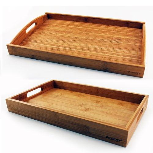 Rayon Bamboo 2Pc Graduated Serving Tray Set