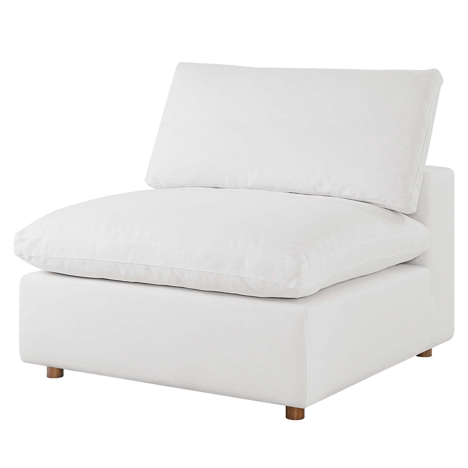 Commix Down-Filled Overstuffed Upholstered Sectional Sofa, Armless Chair by Modway