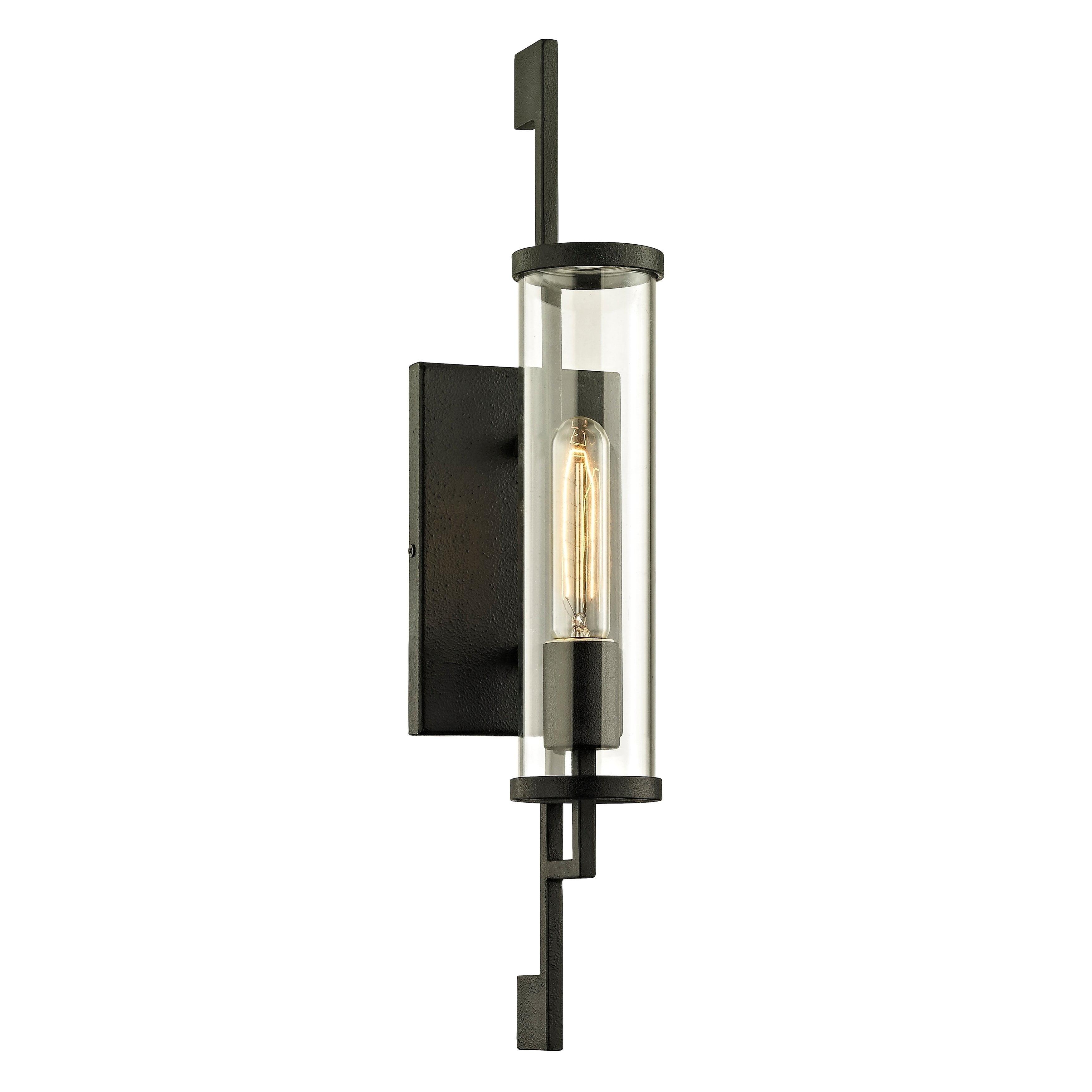 Park Slope Forged Iron Cylinder Outdoor Wall Sconce