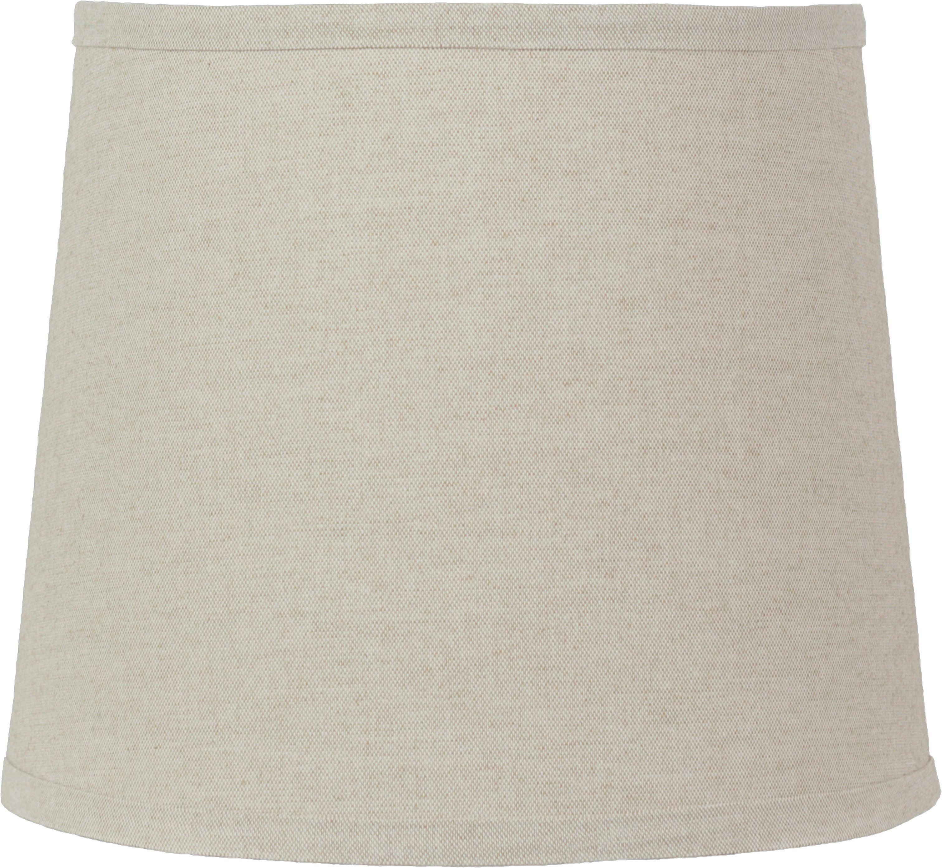 Beige Linen Drum Lamp Shade with Nickel Fitter