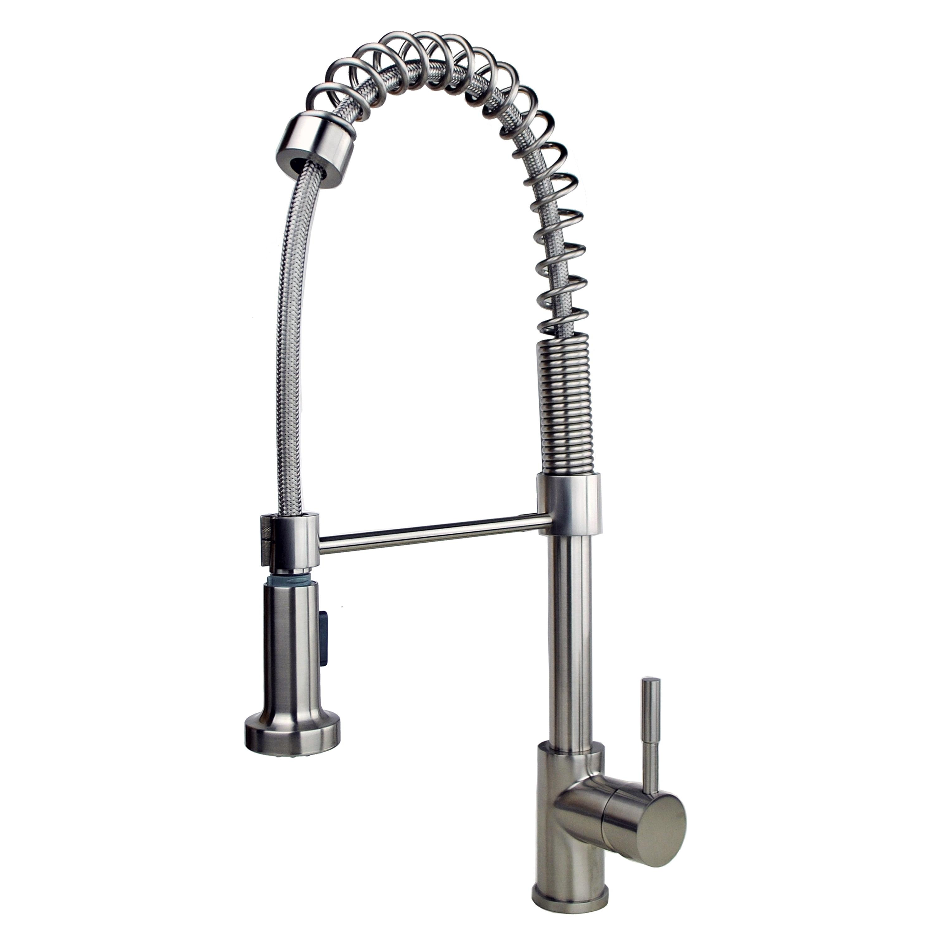 Stainless Steel Single Handle Spring Pull-Down Kitchen Faucet