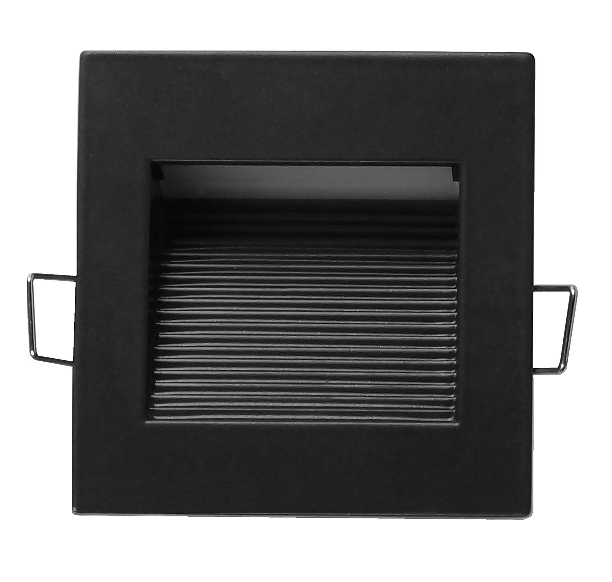 Sleek Square LED Step Light for Indoor/Outdoor, Black Finish