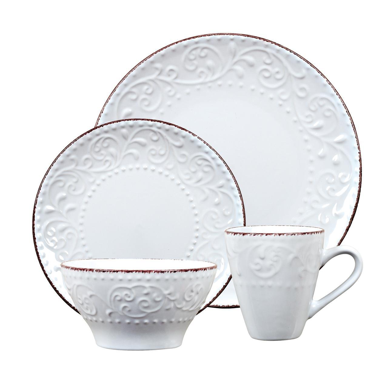 Lorren Home Trends Lorren 16 Piece Stoneware Dinnerware Set - Service for 4