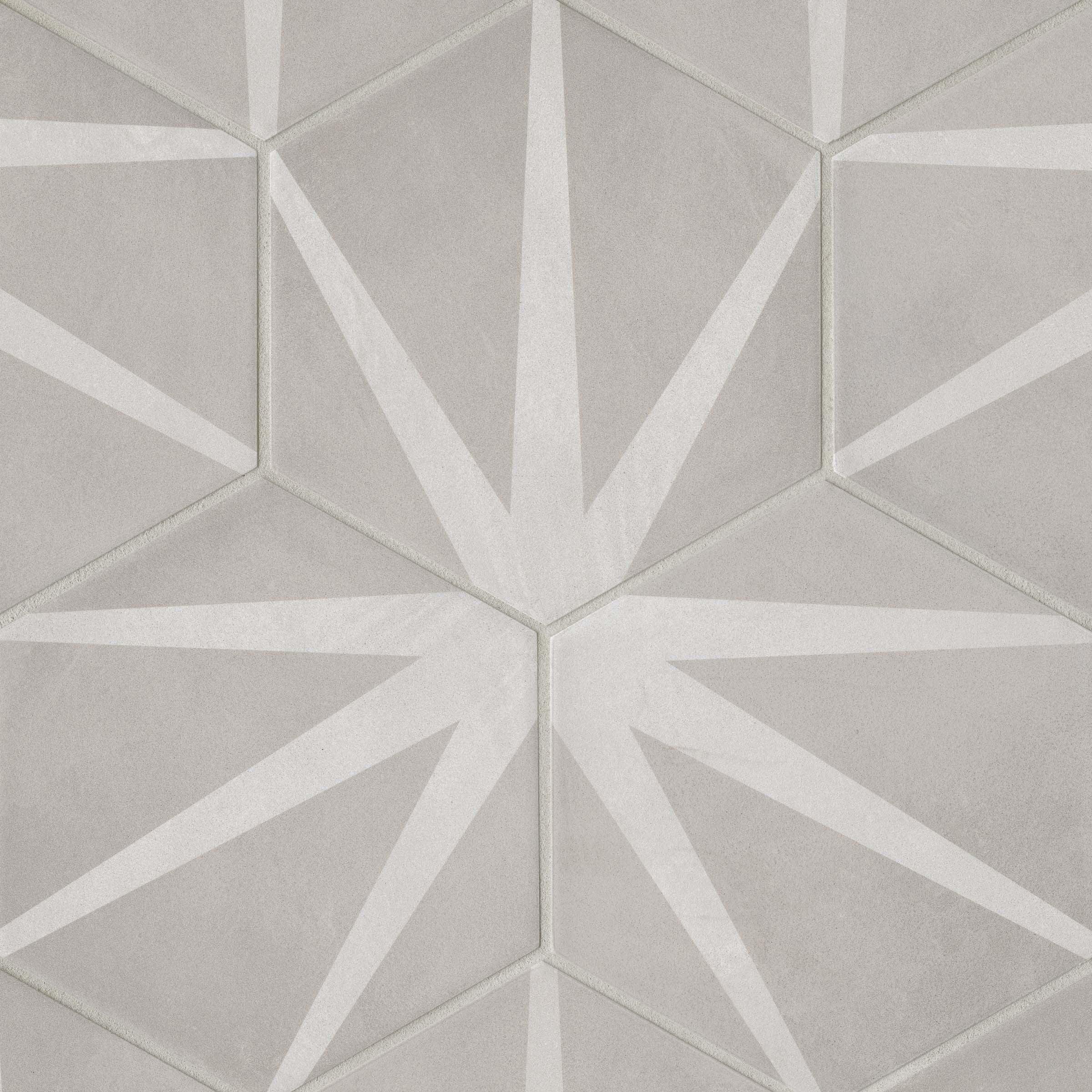 Bedrosians Allora Hexagon Matte Porcelain Tile 8.5" x 10", Stella (29-Pack, 12.67 SF)