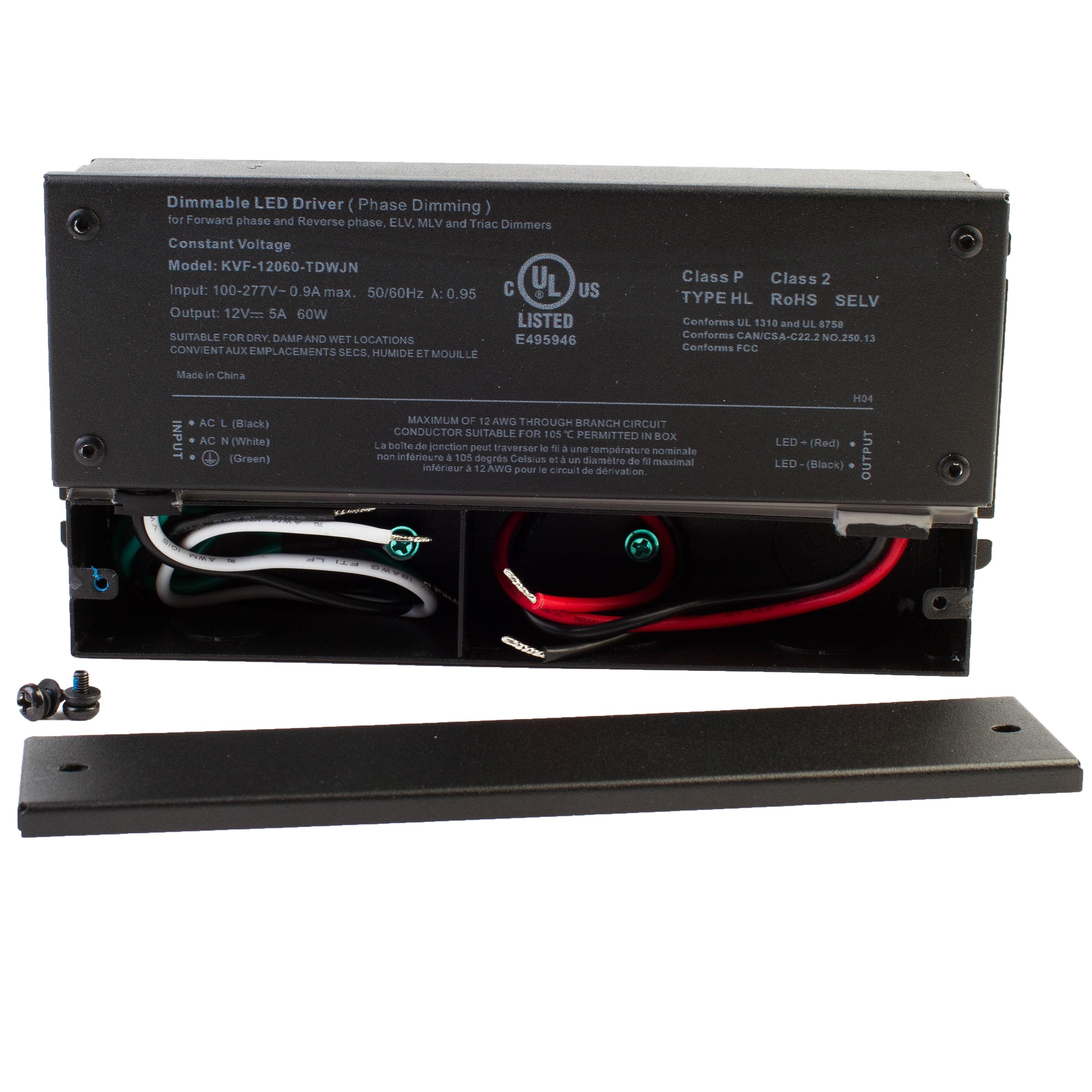 UL listed 12v 5A 60w class 2 dimmable LED driver power supply for led strip light
