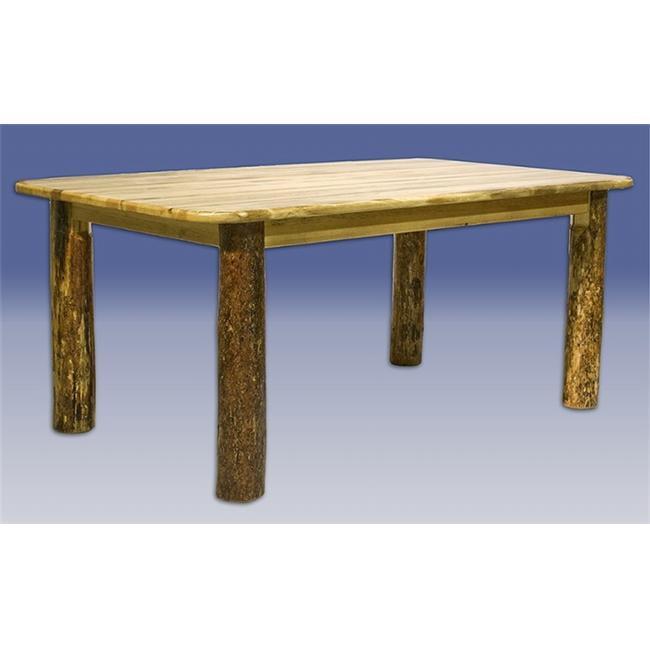 Rustic Reclaimed Pine 72" Extendable Dining Table for Six