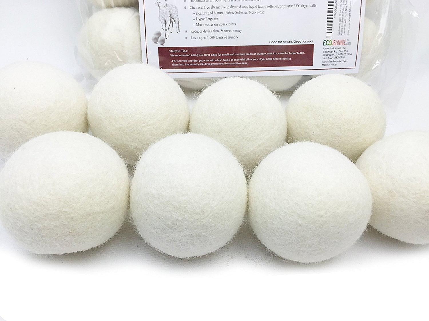 Eco-Friendly XL Organic Wool Dryer Balls, 8-Pack