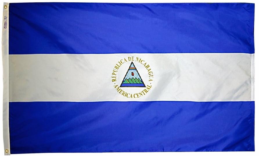 Nicaragua 3x5 ft Blue and White Nylon Flag