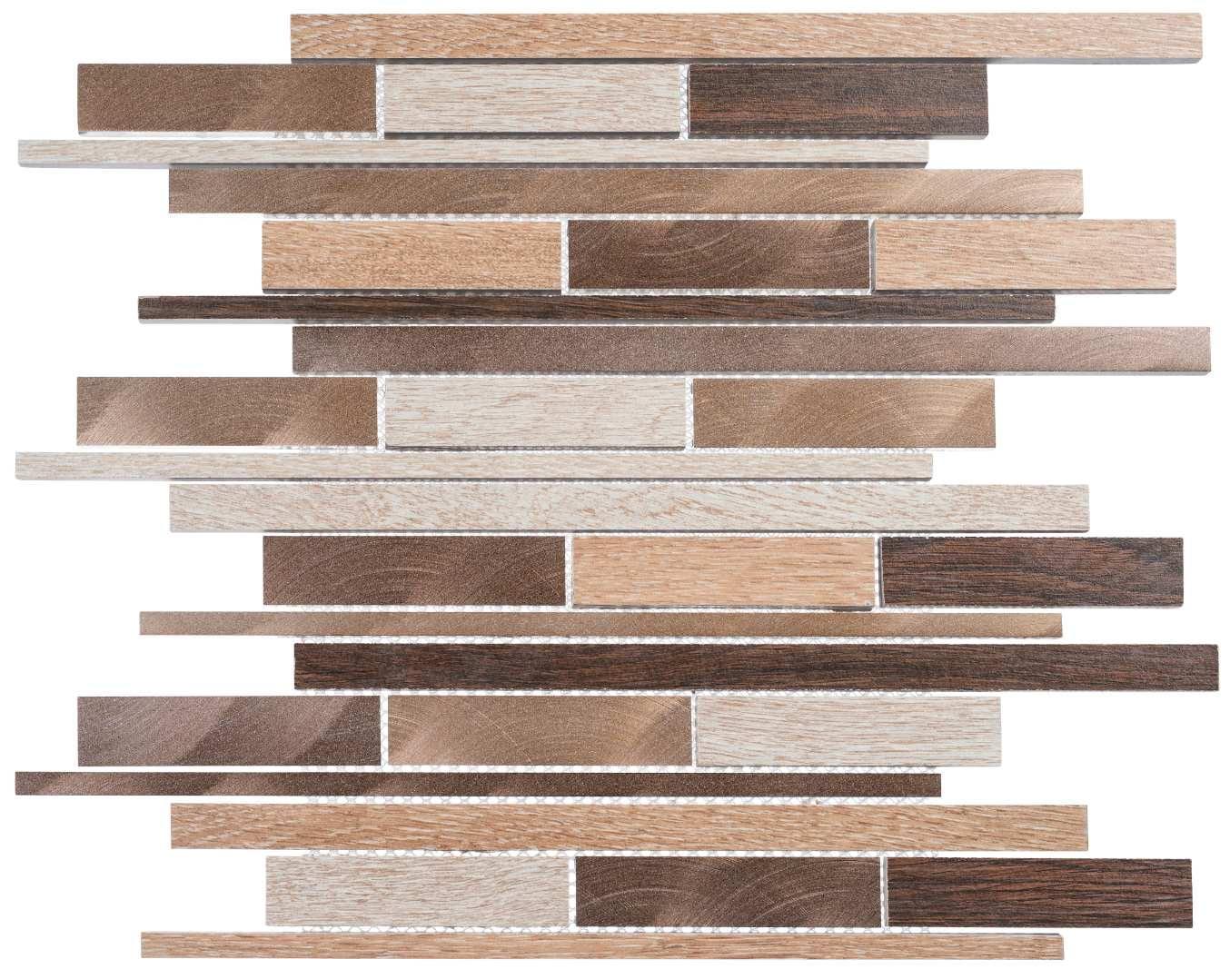 Espressato Brick Porcelain Mosaic Wall Tile for Kitchen and Bathroom