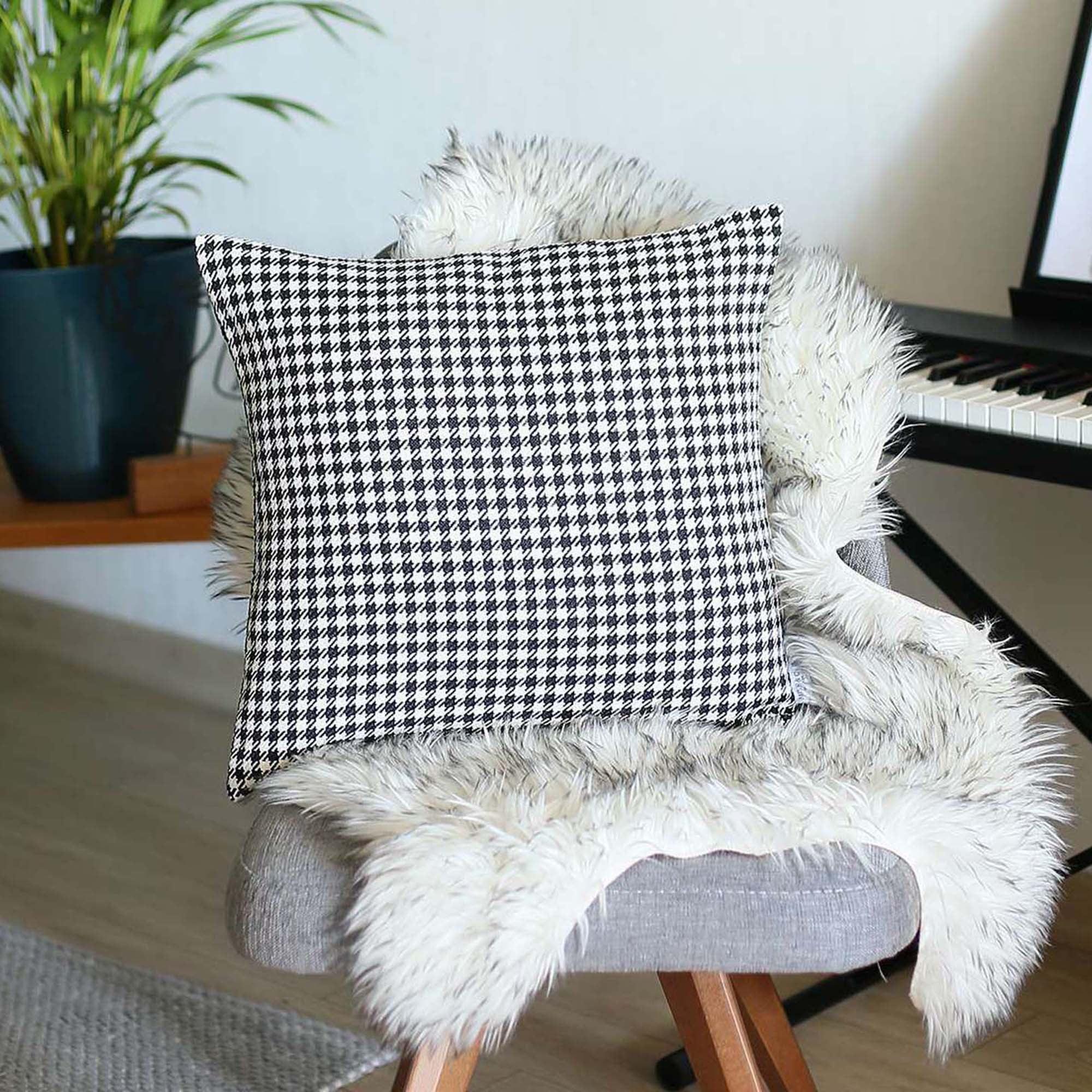 Mike&Co. New York Boho-Chic Houndstooth Reversible Pillow Cover