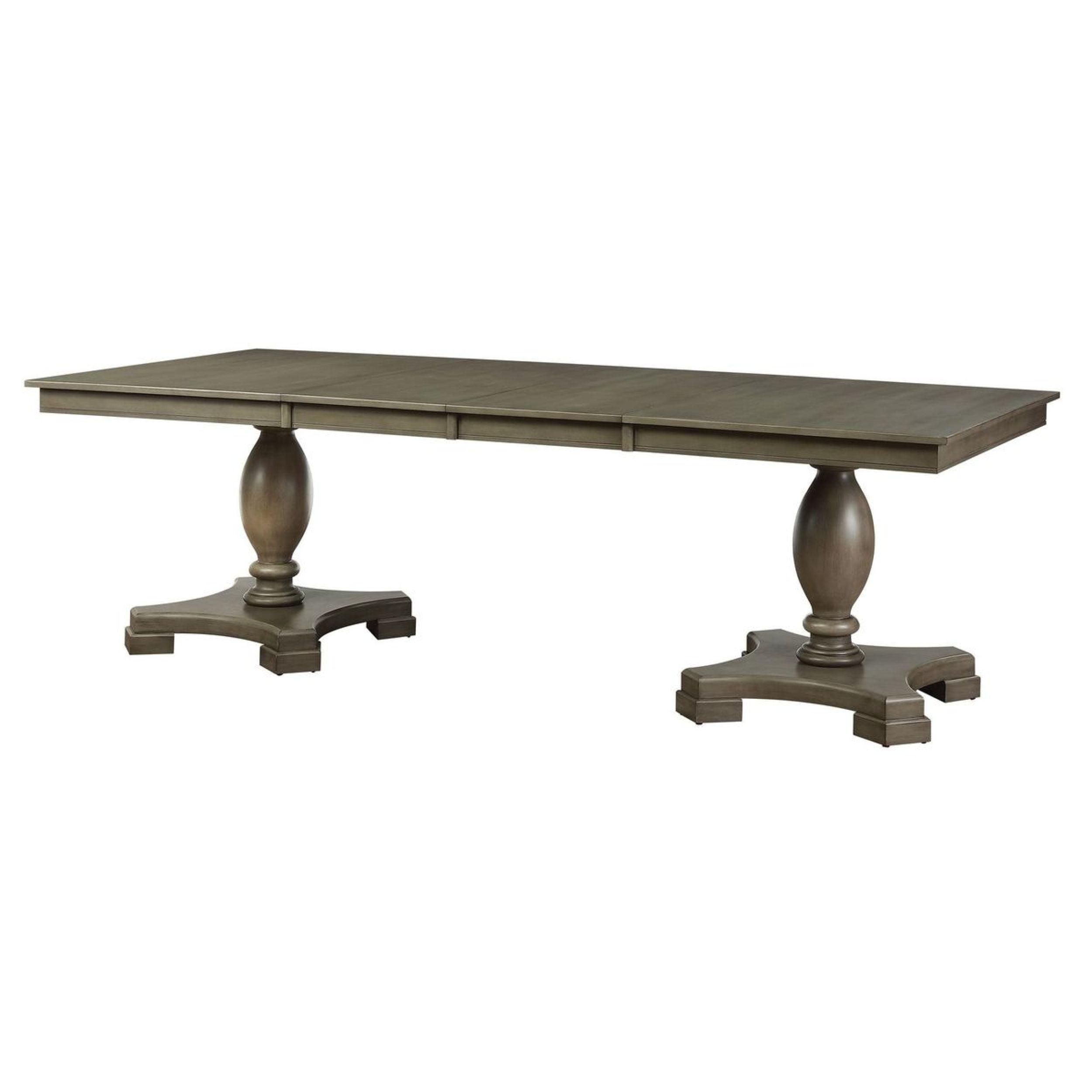 Waylon Transitional Gray Oak Extendable Dining Table