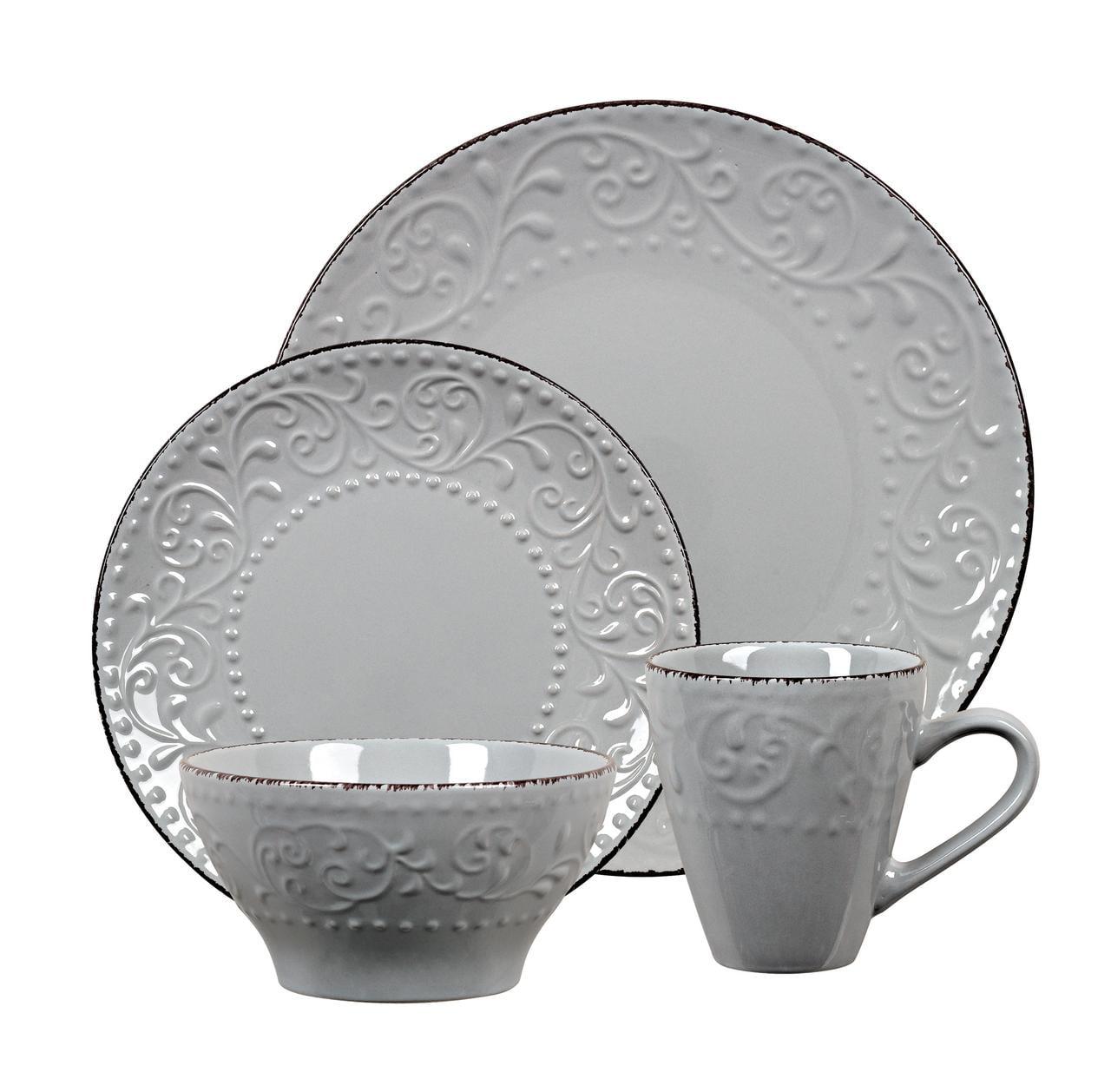 Lorren Home Trends Lorren 16 Piece Stoneware Dinnerware Set - Service for 4