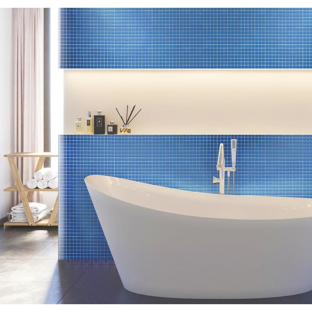 Sky Blue Matte Glass Mosaic Tile for Kitchen and Bathroom