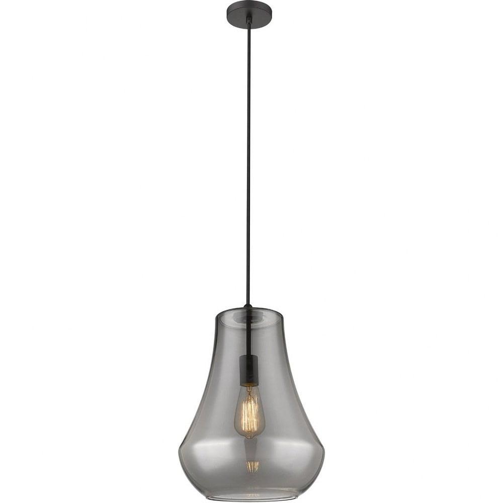 Fairfield Matte Black Glass Mini Pendant Light