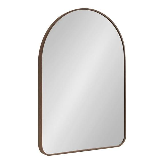 Kate and Laurel Zayda Metal Arch Mirror, 20x28, Walnut Brown