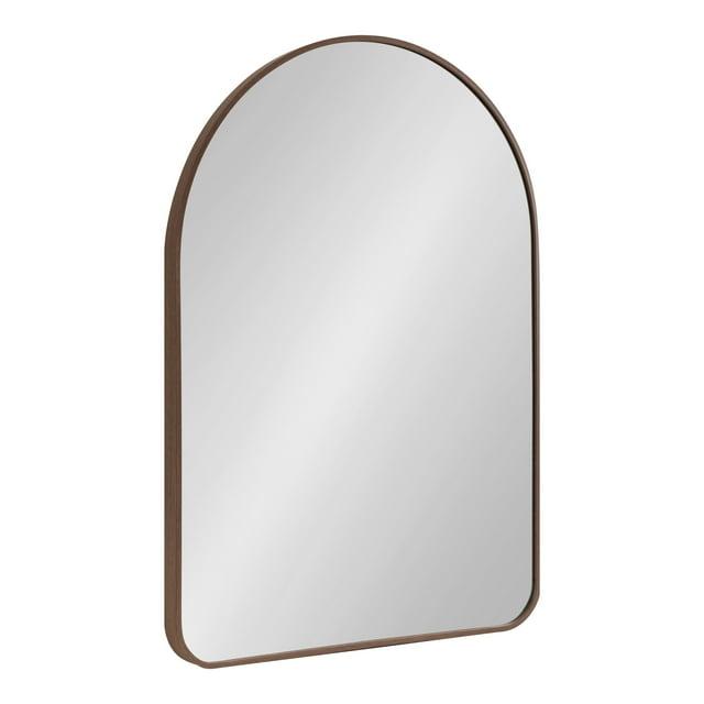 Kate and Laurel Zayda Metal Arch Mirror, 20x28, Walnut Brown
