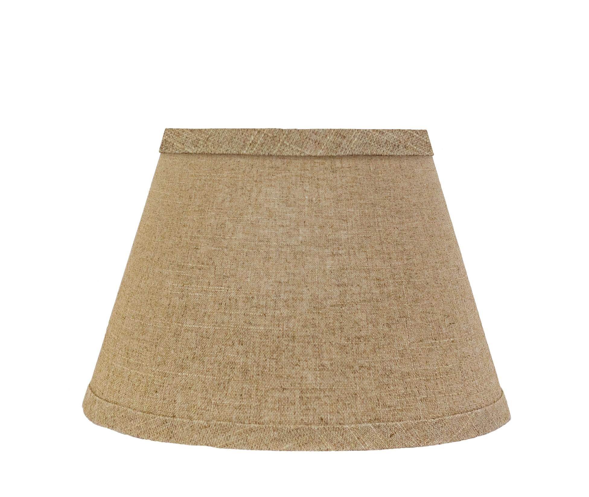 14-Inch Dark Tan Linen Empire Lampshade