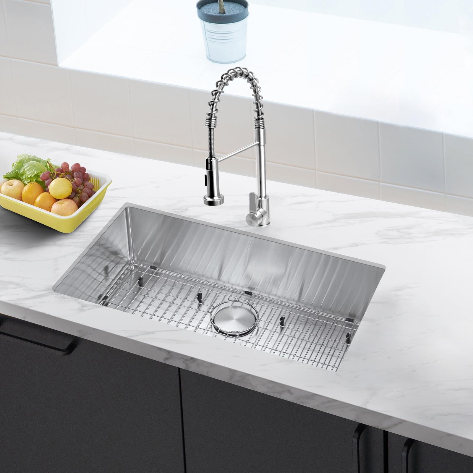 32'' L Undermount Single Bowl Stainless Steel Kitchen Sink