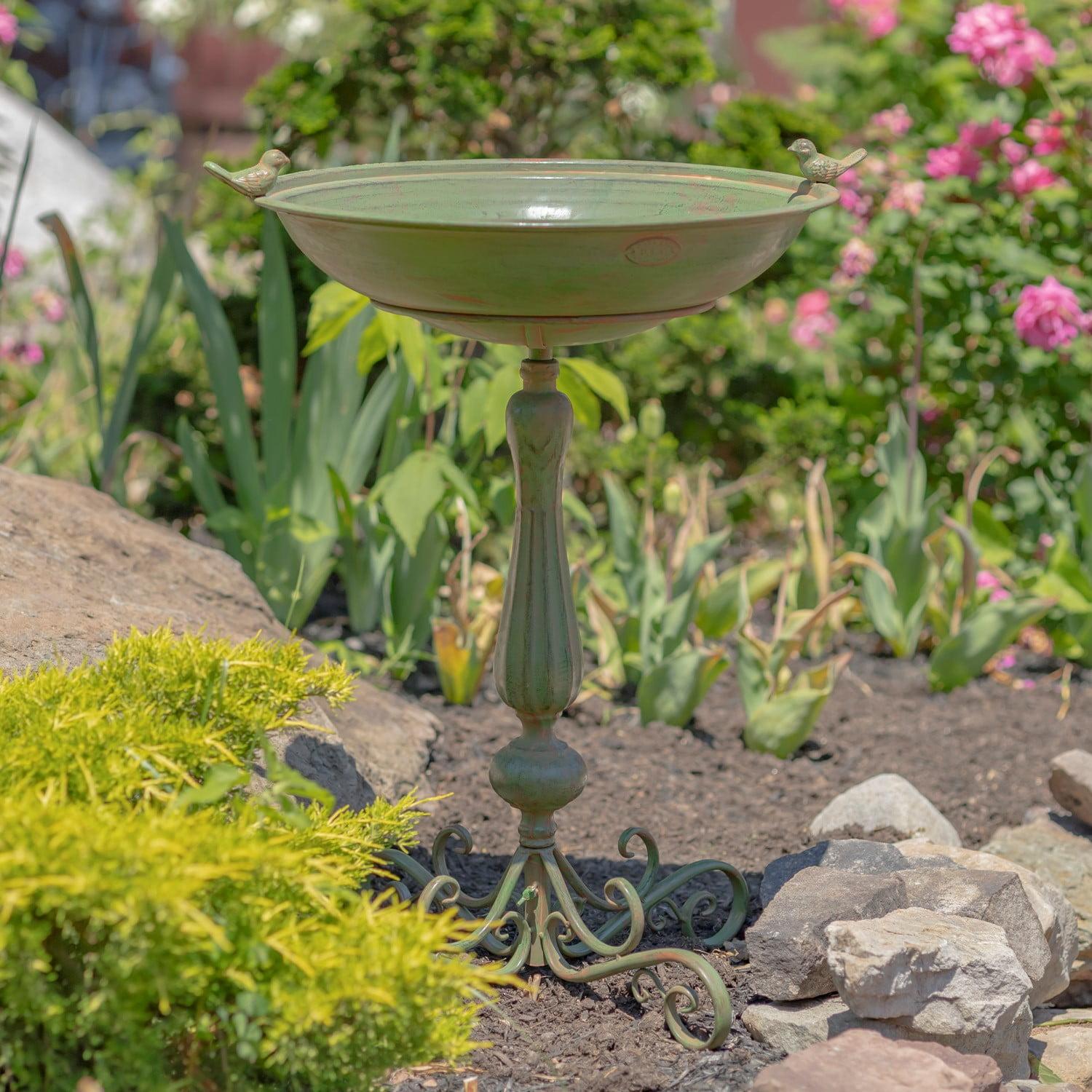 Mattison Metal Pedestal Birdbath