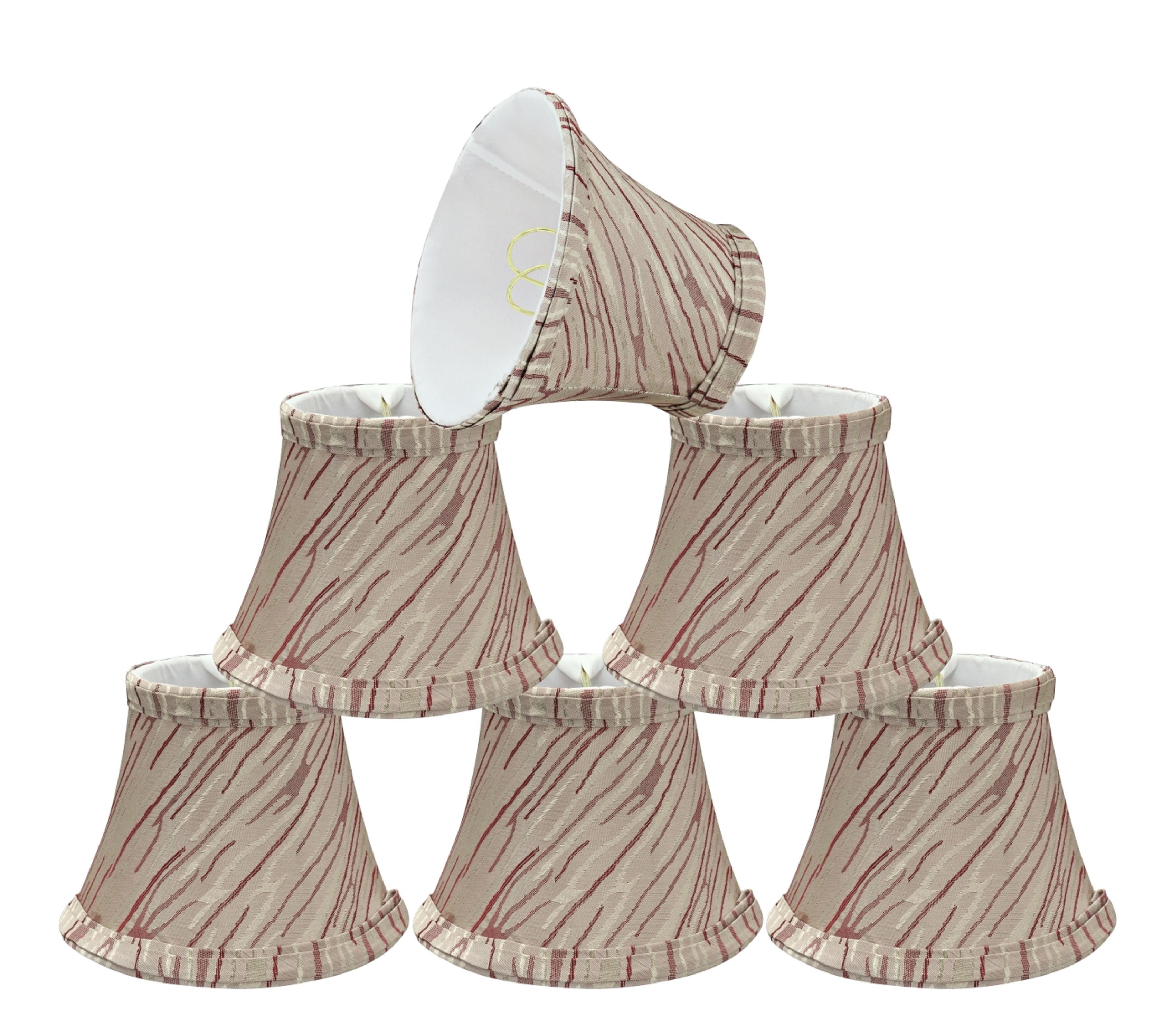 4'' H Textured Fabric Bell Lamp Shade (Set of 6)