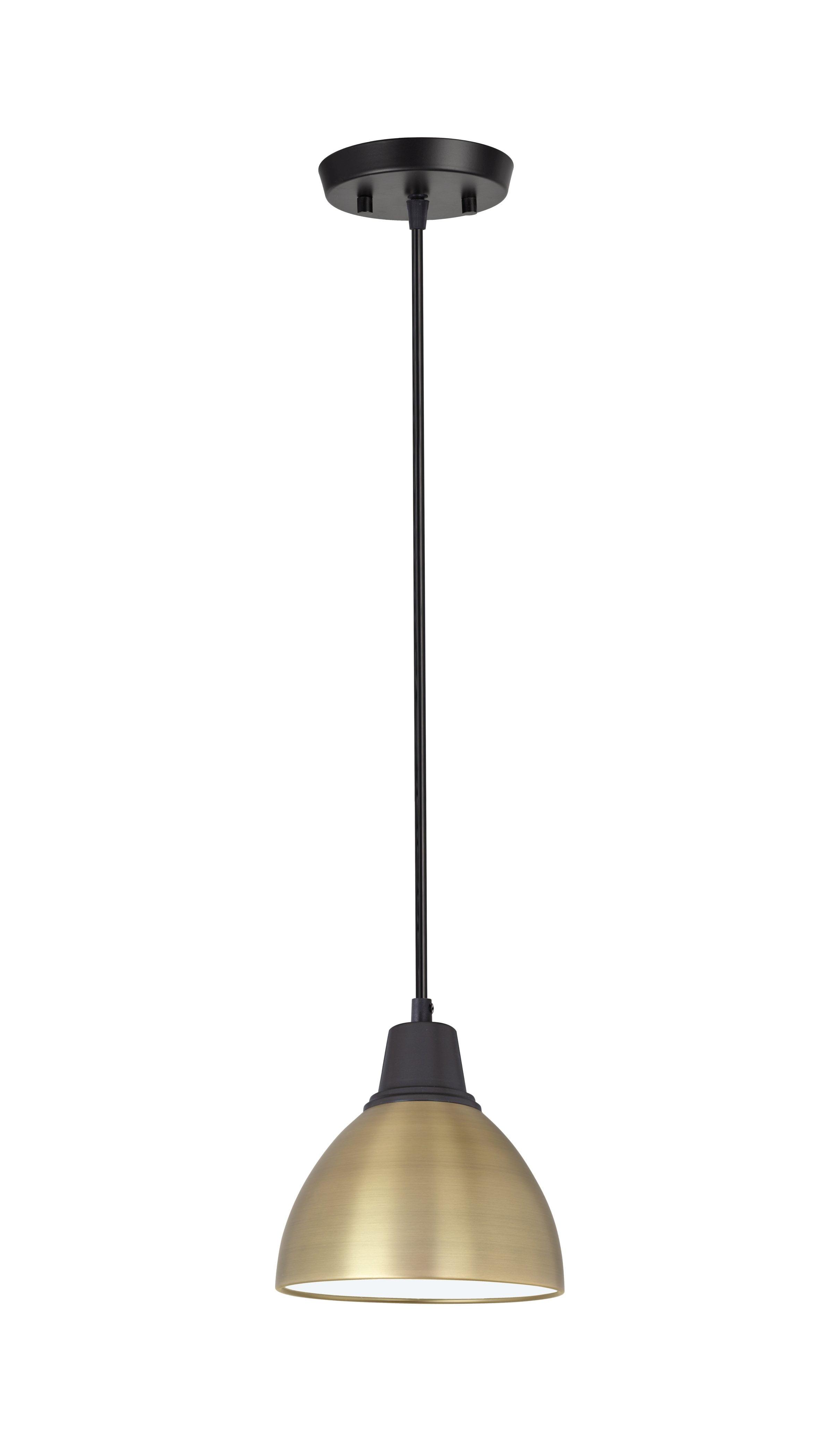 Transitional Mini Drum LED Pendant in Gold Finish, 6" Wide