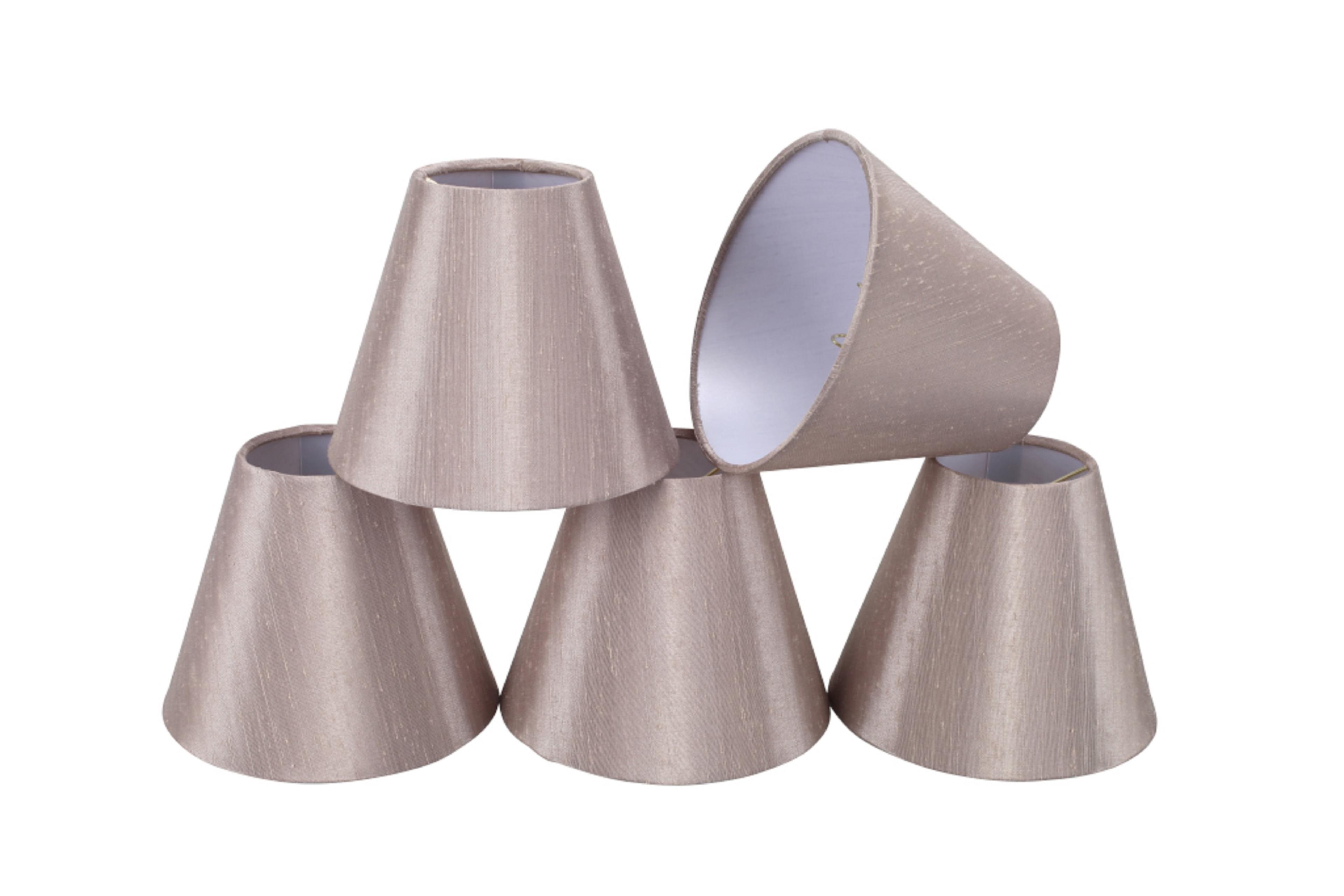 Aspen Creative Corporation 5'' H Faux Silk Fabric Empire Lamp Shade (Set of 5)