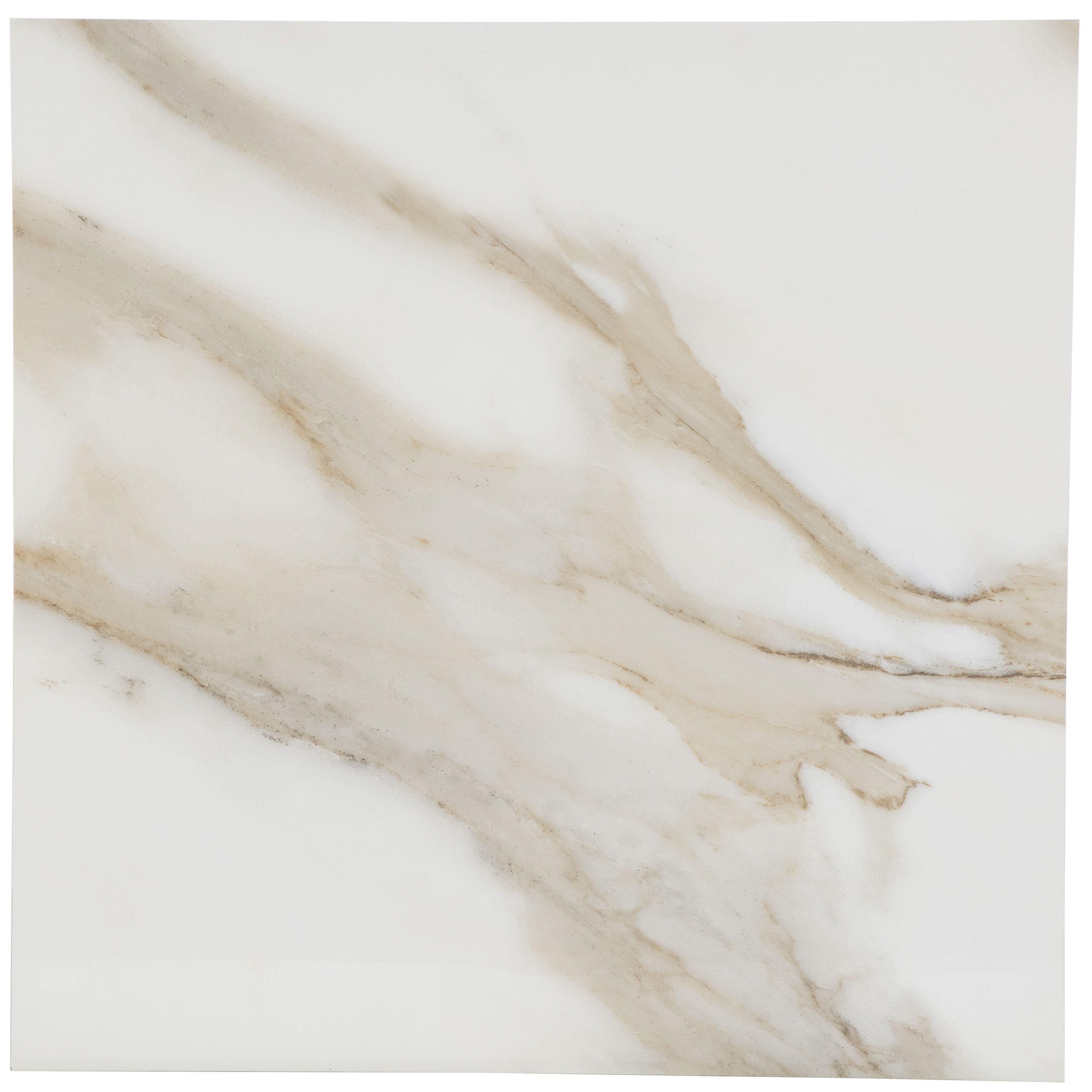 Calacatta Gold 24x24 Polished Porcelain Tile for Kitchen and Bathroom