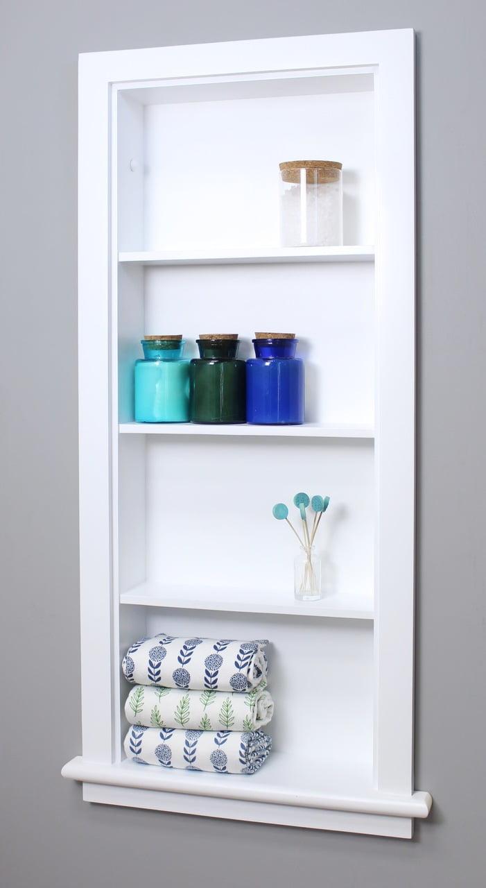 14X36 Aiden Recessed Wall Niche With Plain Back And Three Shelves