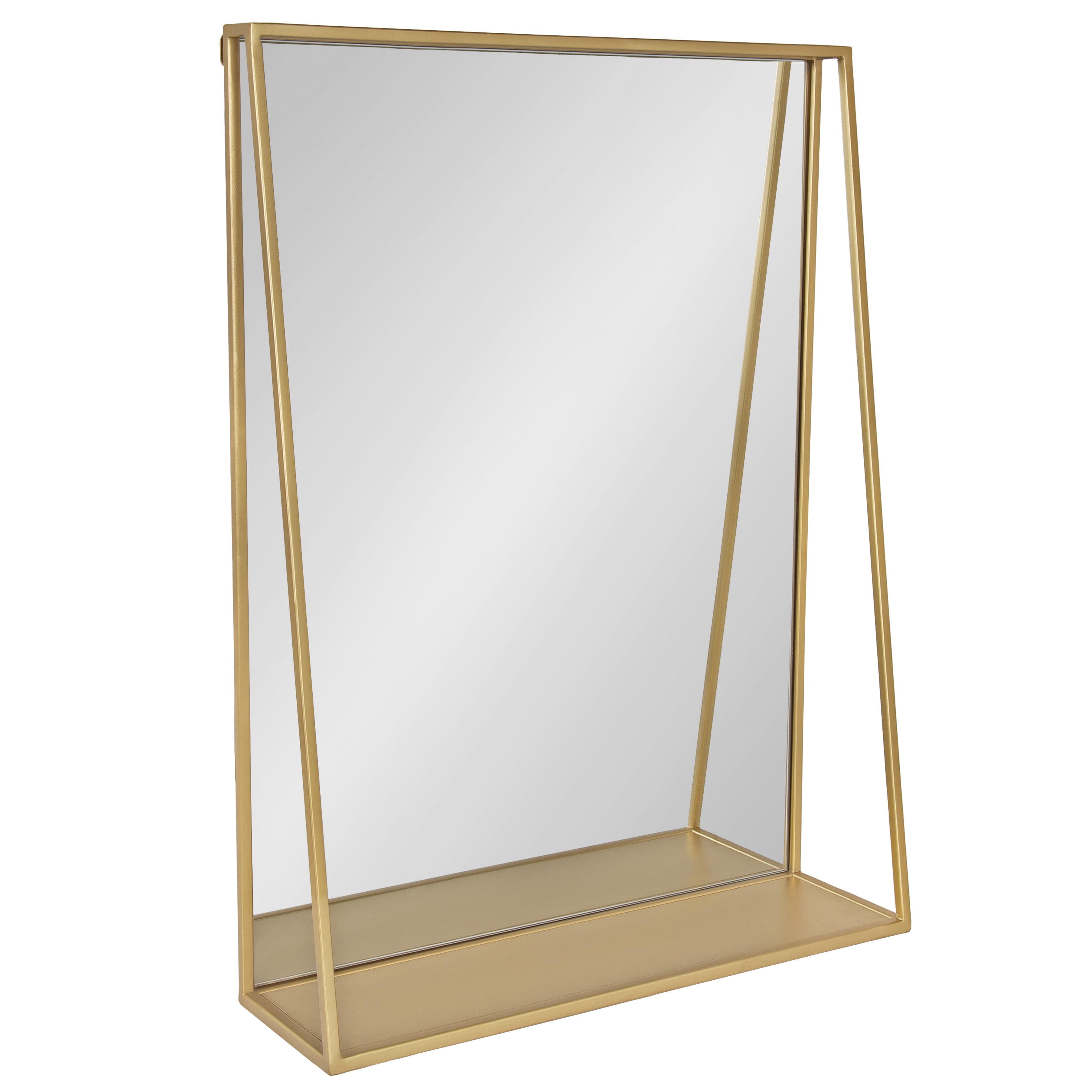 18&#34; x 24&#34; Lintz Functional Wall Mirror Gold - Kate &#38; Laurel All Things Decor