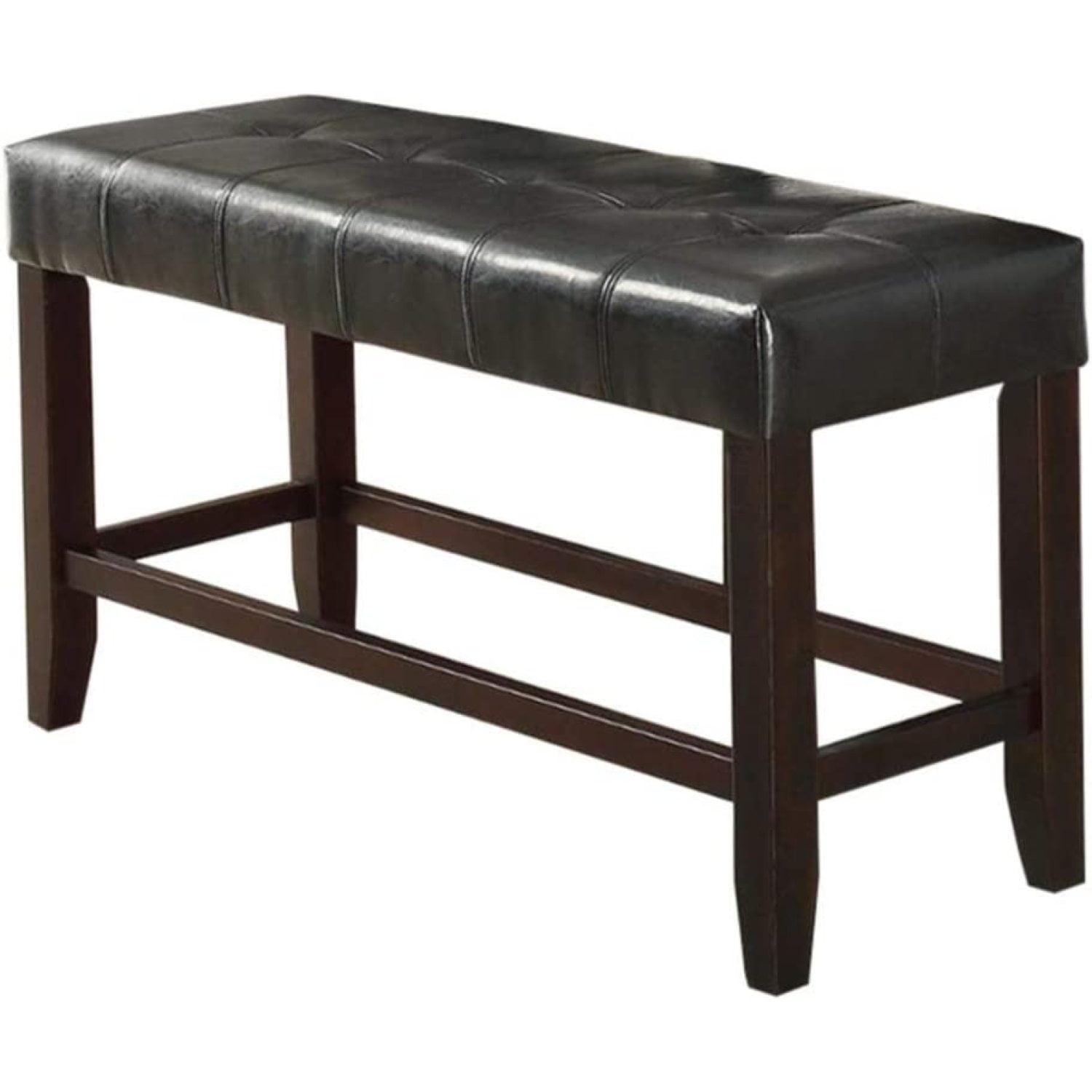 Faux Leather Upholstered Bench