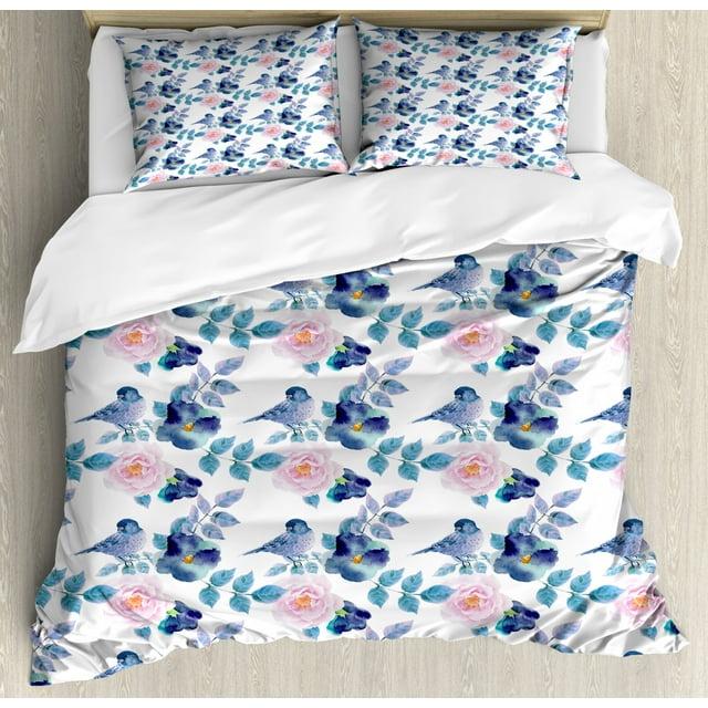 Ambesonne Traditional Floral Duvet Cover Set
