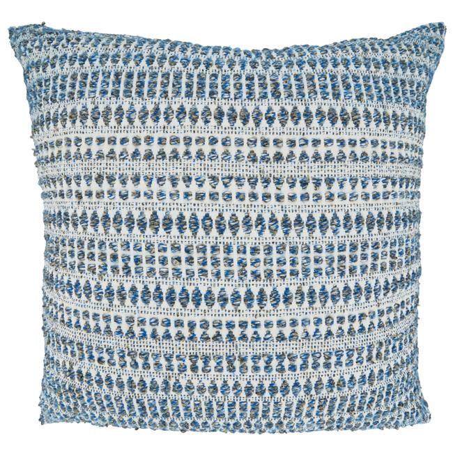 Geometric Cotton Blend Reversible Throw Pillow