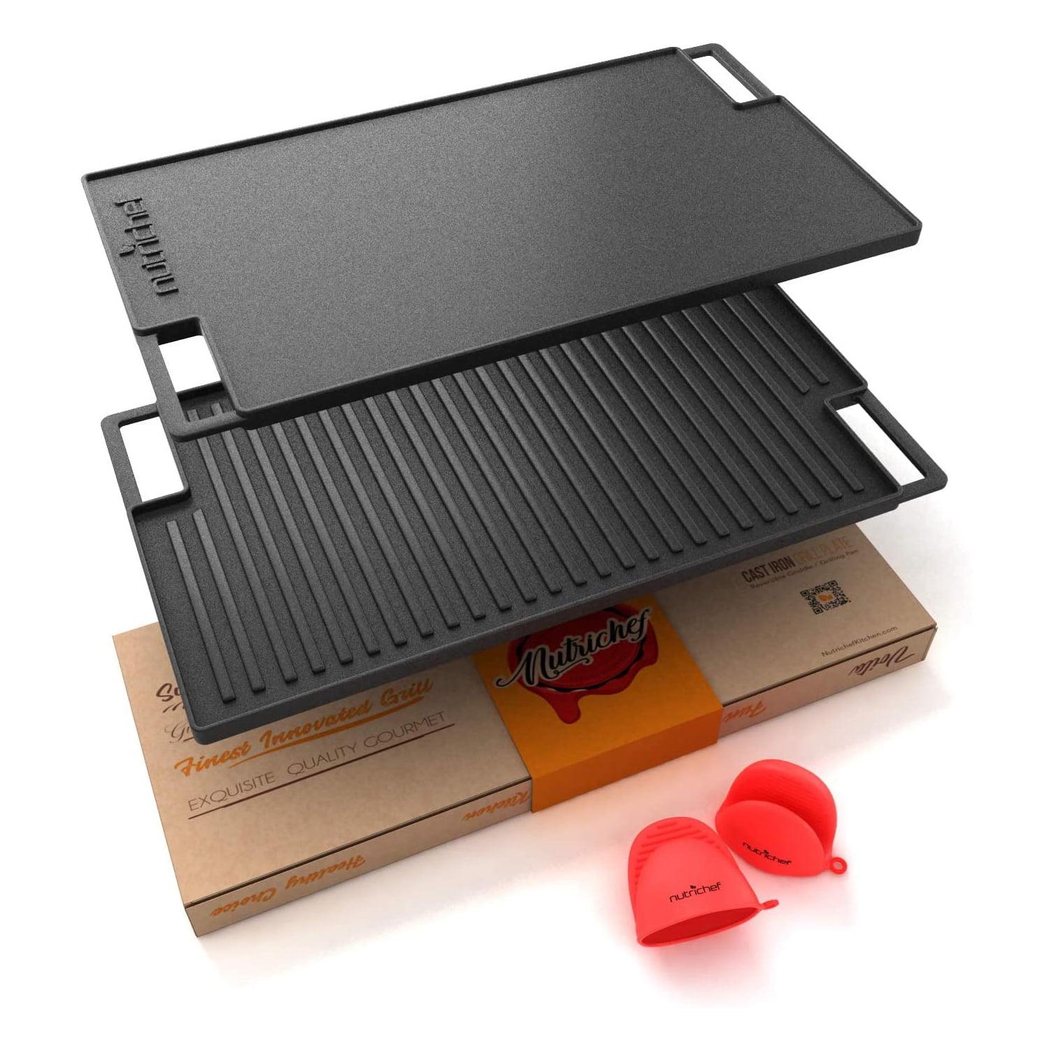 NutriChef 10'' Non-Stick Cast Iron Griddle