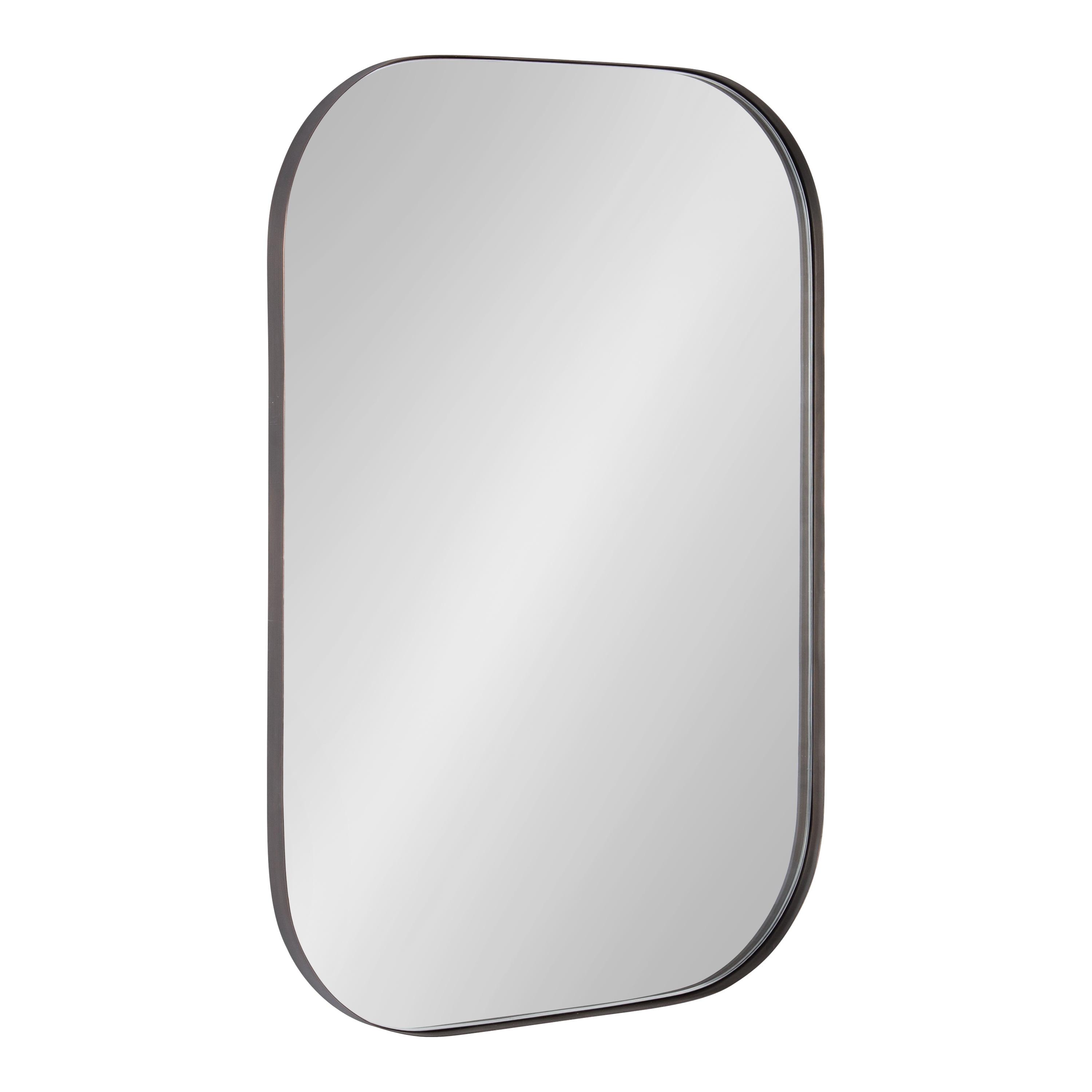 Bronze Rounded Rectangular Wall Mirror for Vanity