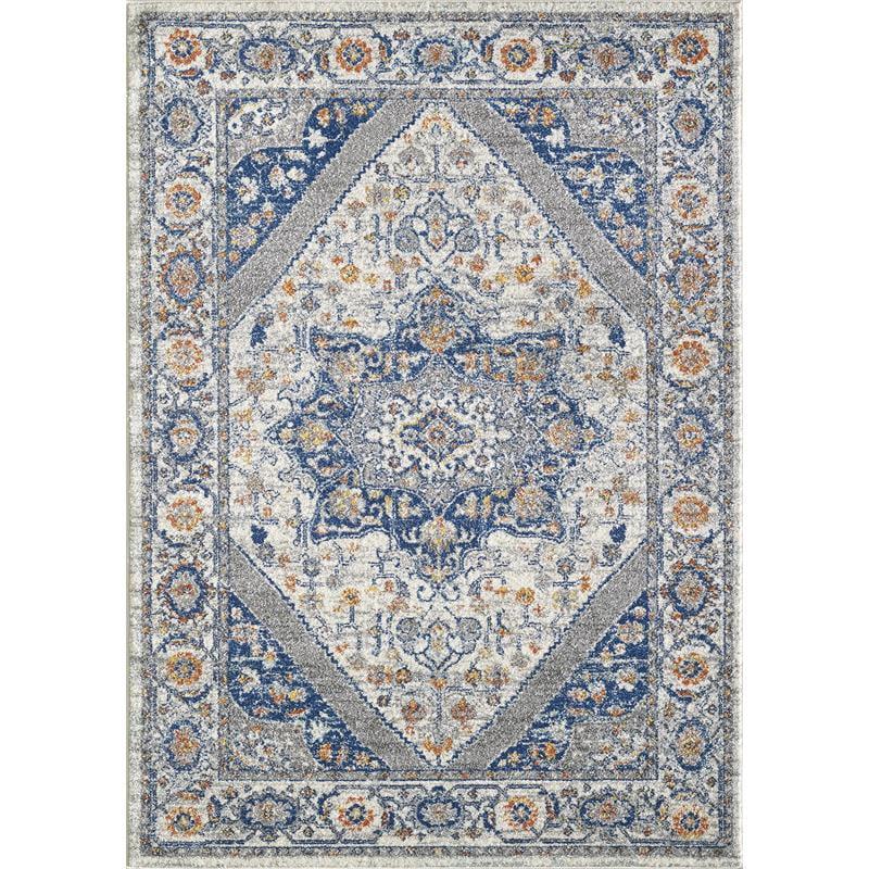 Vintage Blue 2' x 8' Synthetic Oriental Runner Rug