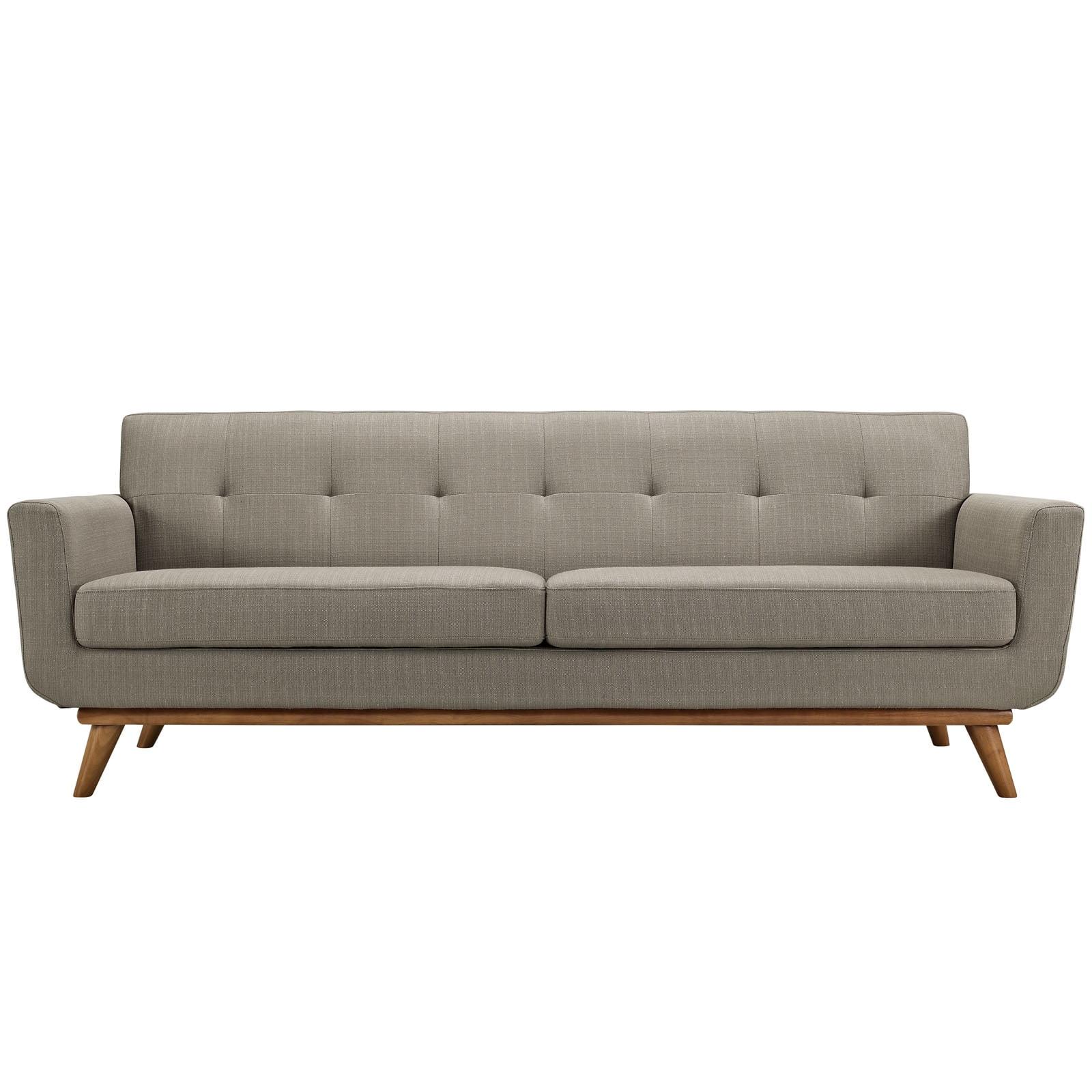 Modway Engage Modern Upholstered Fabric Sofa in Granite Gray